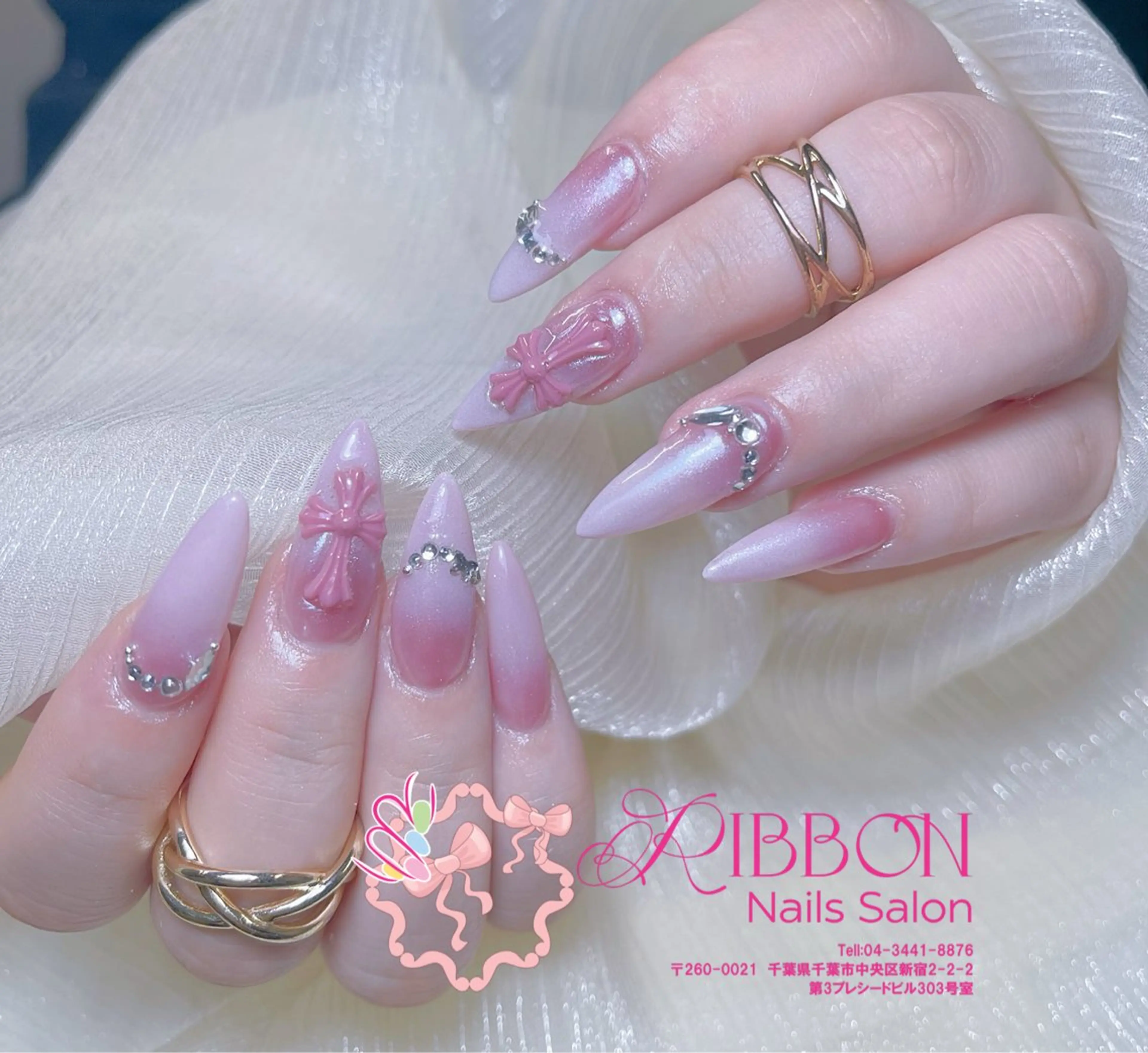 ネイル チークネイル フットネイル フレンチネイル グラデーション 韓国ネイル ハンドネイル Ribbonnail salonのネイルデザイン