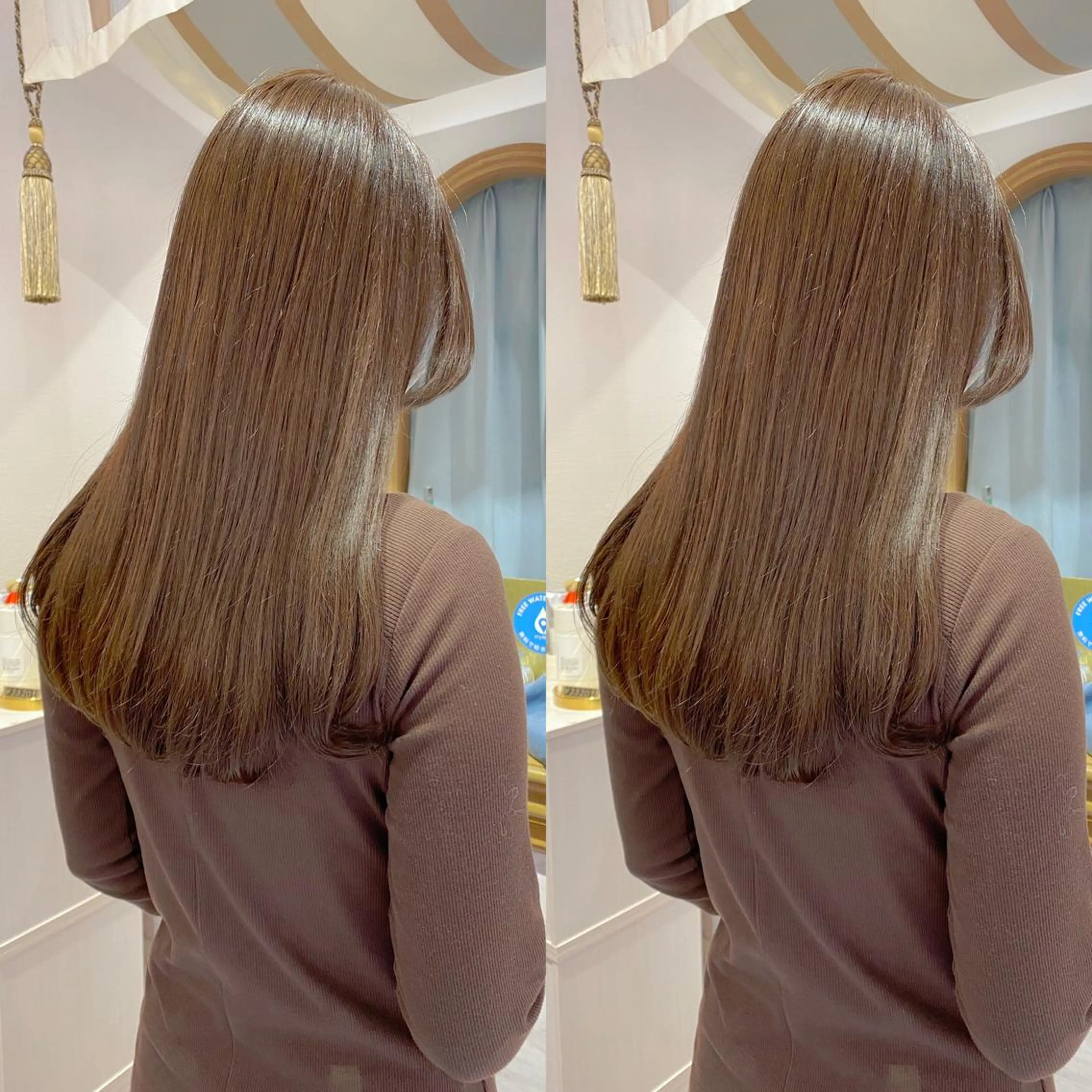 ロング カラー カット ヘアカラー 縮毛矯正 トリートメント レイヤーカット /透明感カラー西田のヘアスタイル