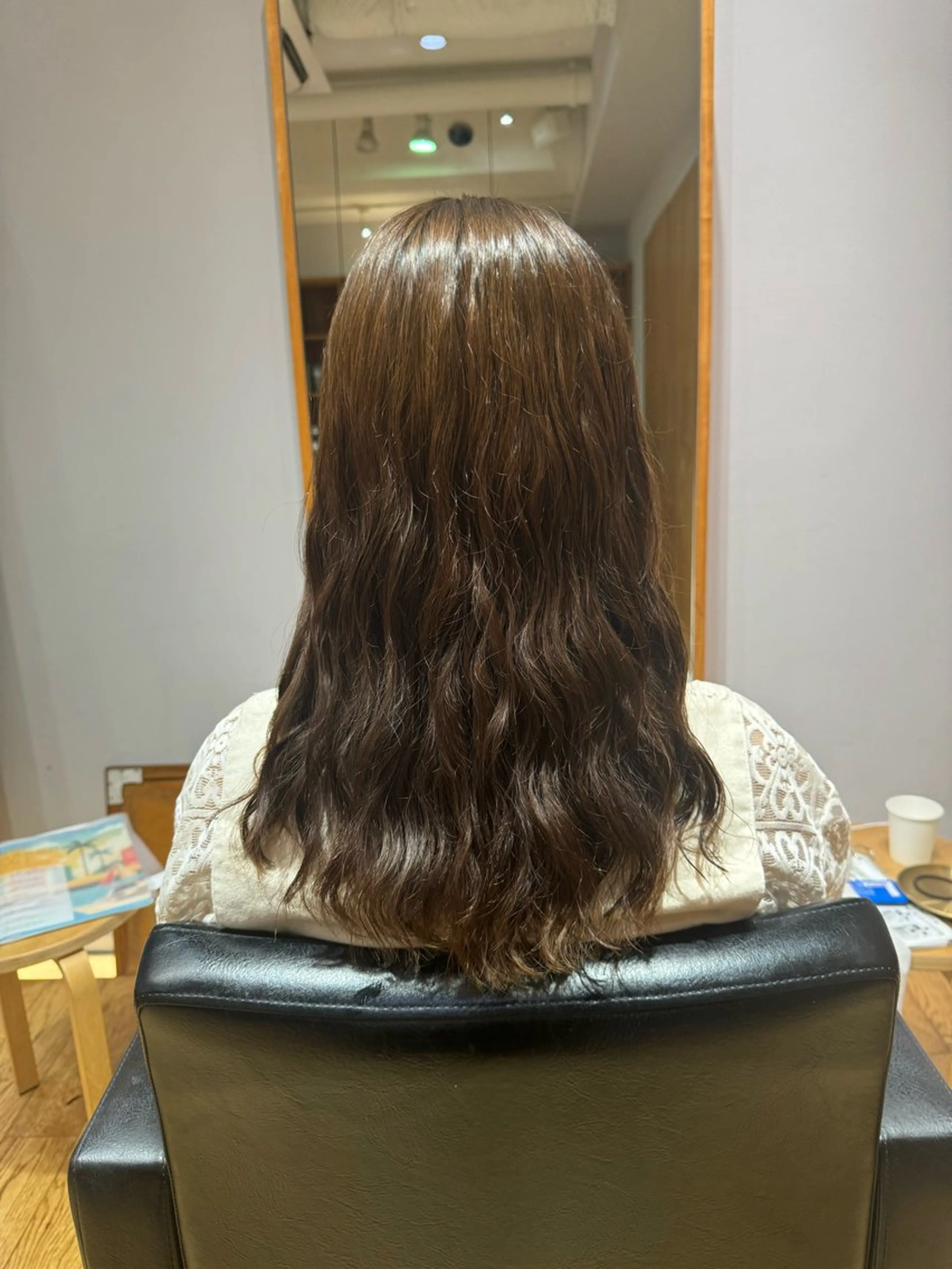 セミロング カット パーマ トリートメント 大人可愛い♡コテ巻き パーマ🌼杉田 萌恵のヘアスタイル