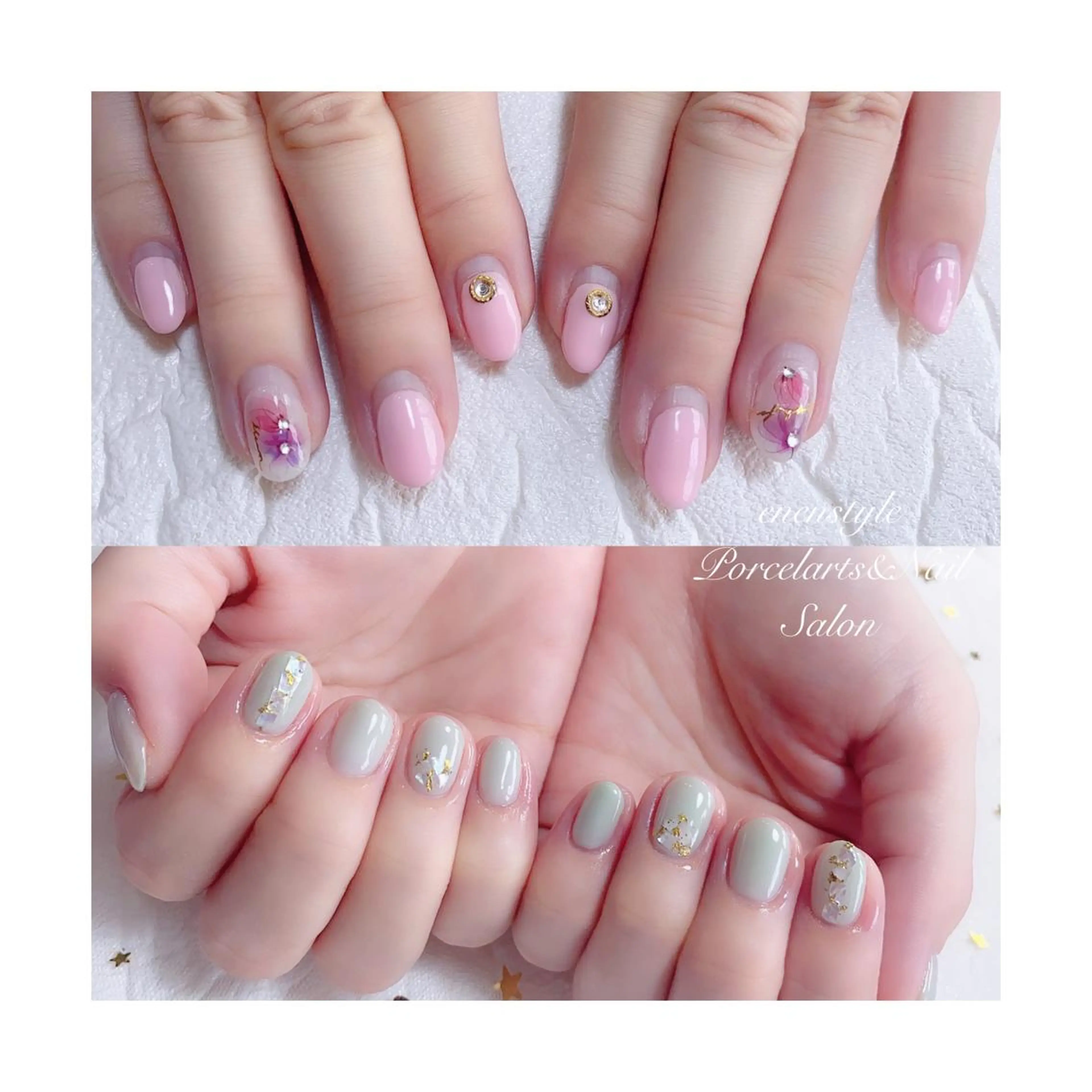 ショート ネイル ジェルネイル ニュアンスネイル オフィスネイル ワンカラーネイル パラジェル ハンドネイル 👑enen style👑のネイルデザイン