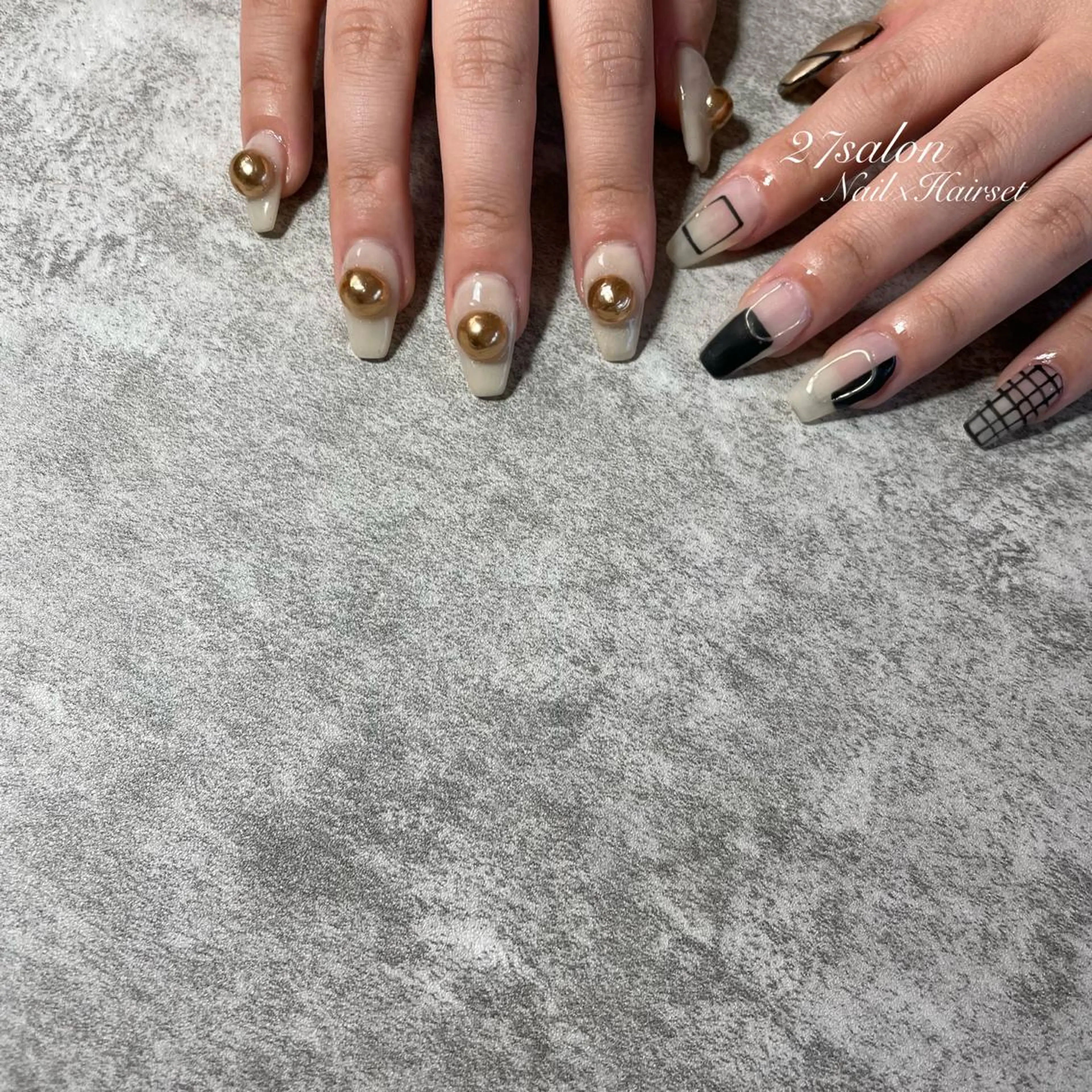 ネイル 韓国ネイル ニュアンスネイル 27salon yuinaのネイルデザイン