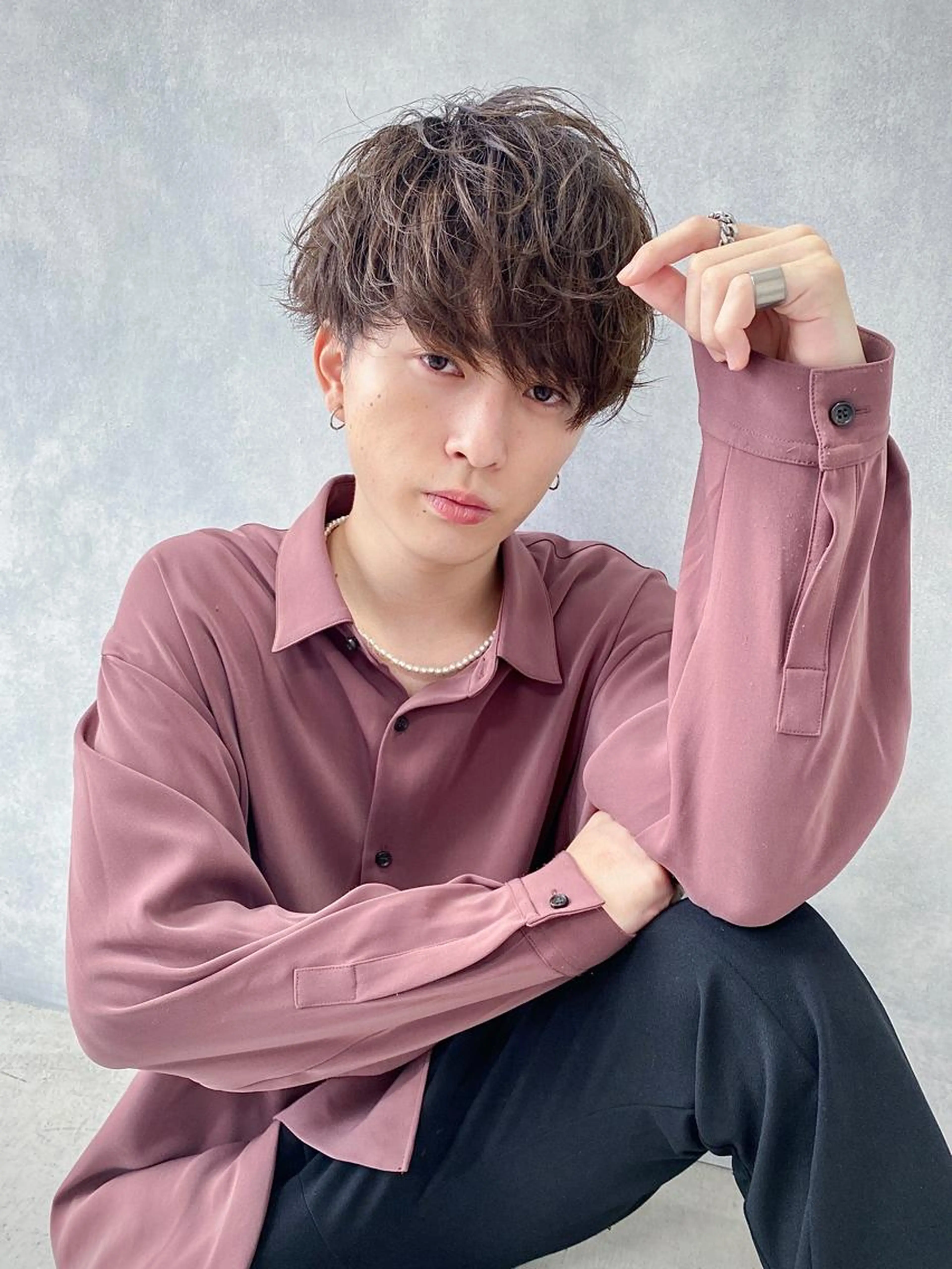 【ミニモ4月限定クーポン】メンズスタイルカット+カラー(眉カット+セット付き)の写真