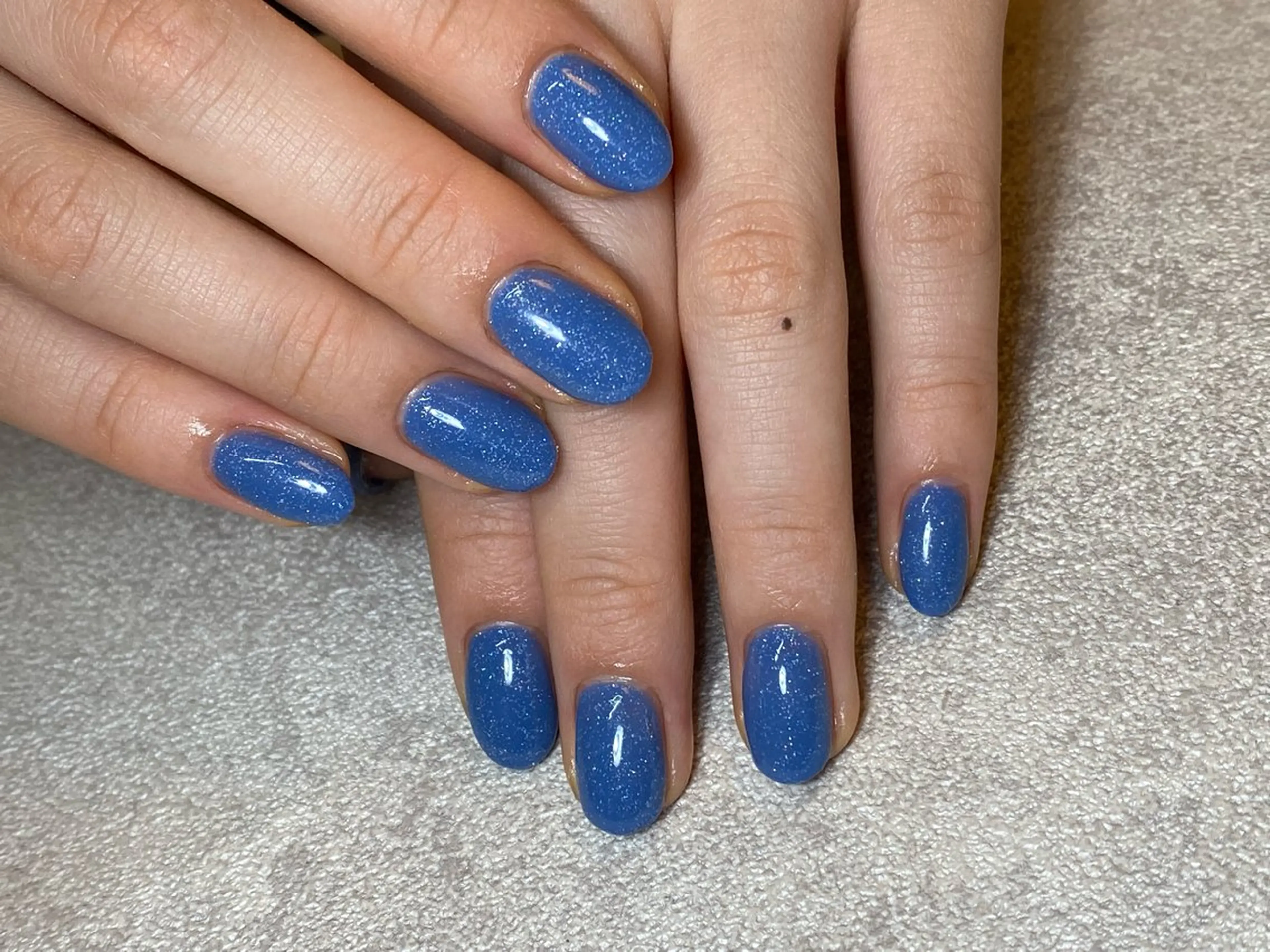ネイル ブルー ラメ(グリッター) ハンドネイル LIll nailのネイルデザイン