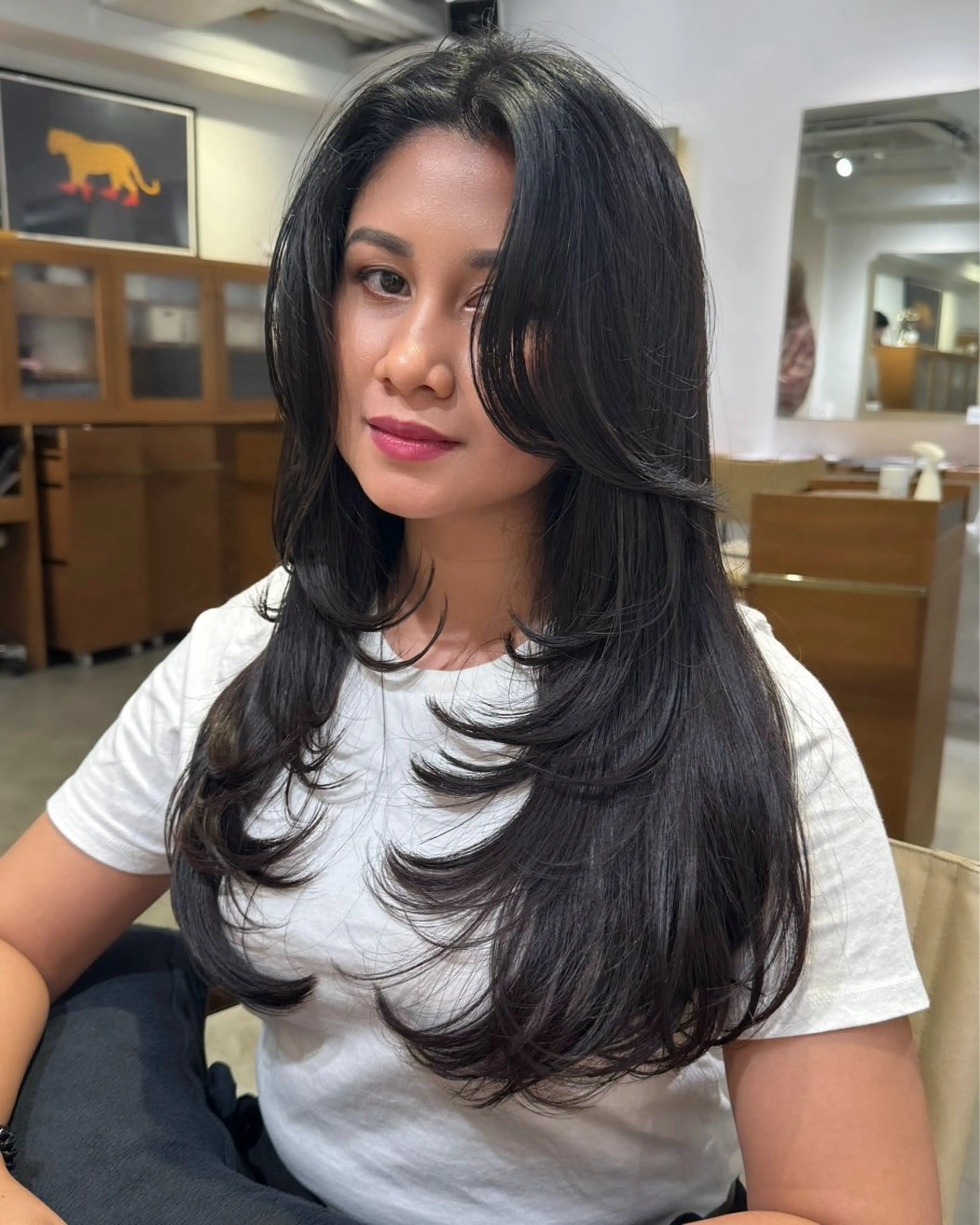 ロング レイヤーカット ナガミネアリサ/ 学芸大学/海外ヘアのヘアスタイル