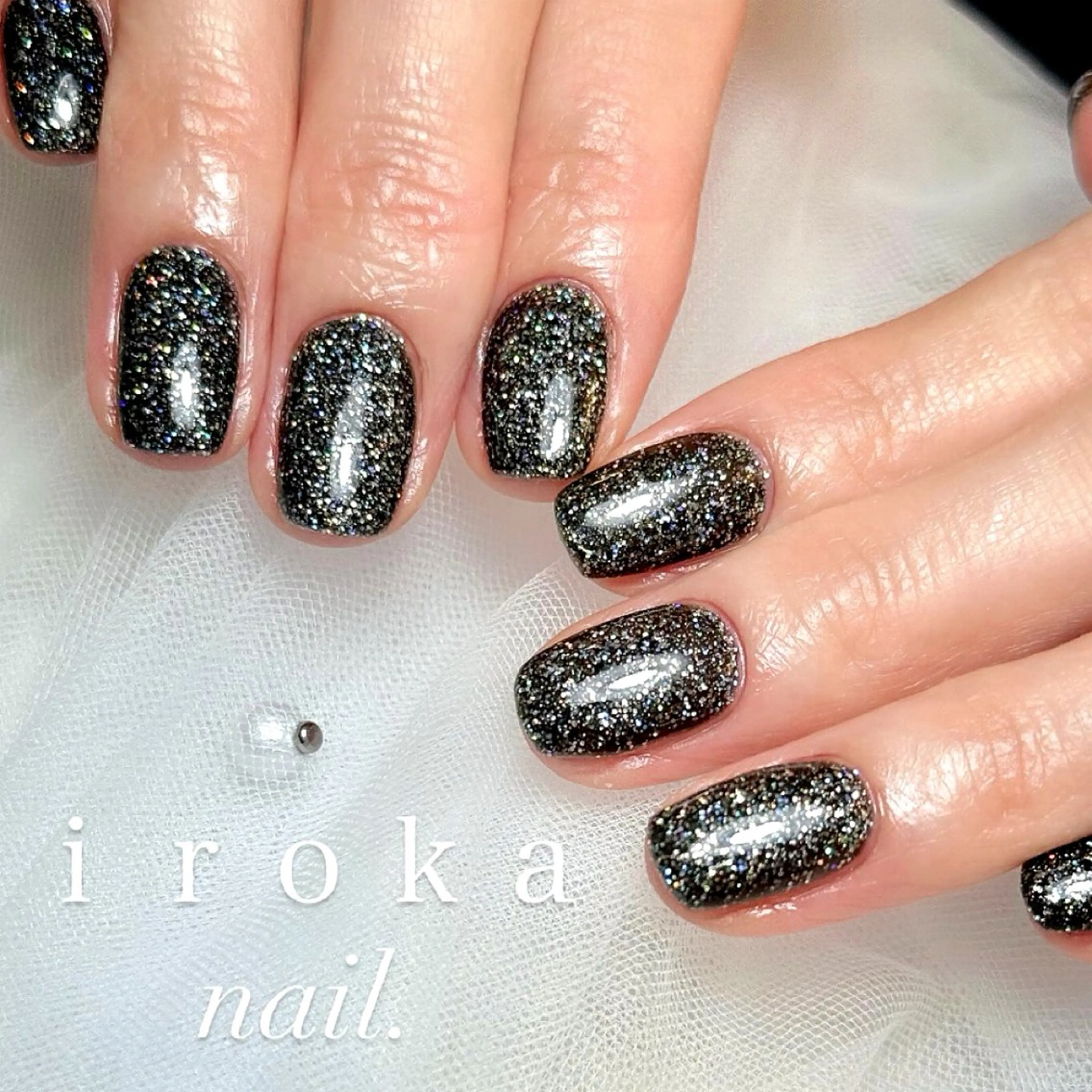 ネイル ラメ(グリッター) ワンカラーネイル ｉｒｏｋａ　nail .yukaのネイルデザイン