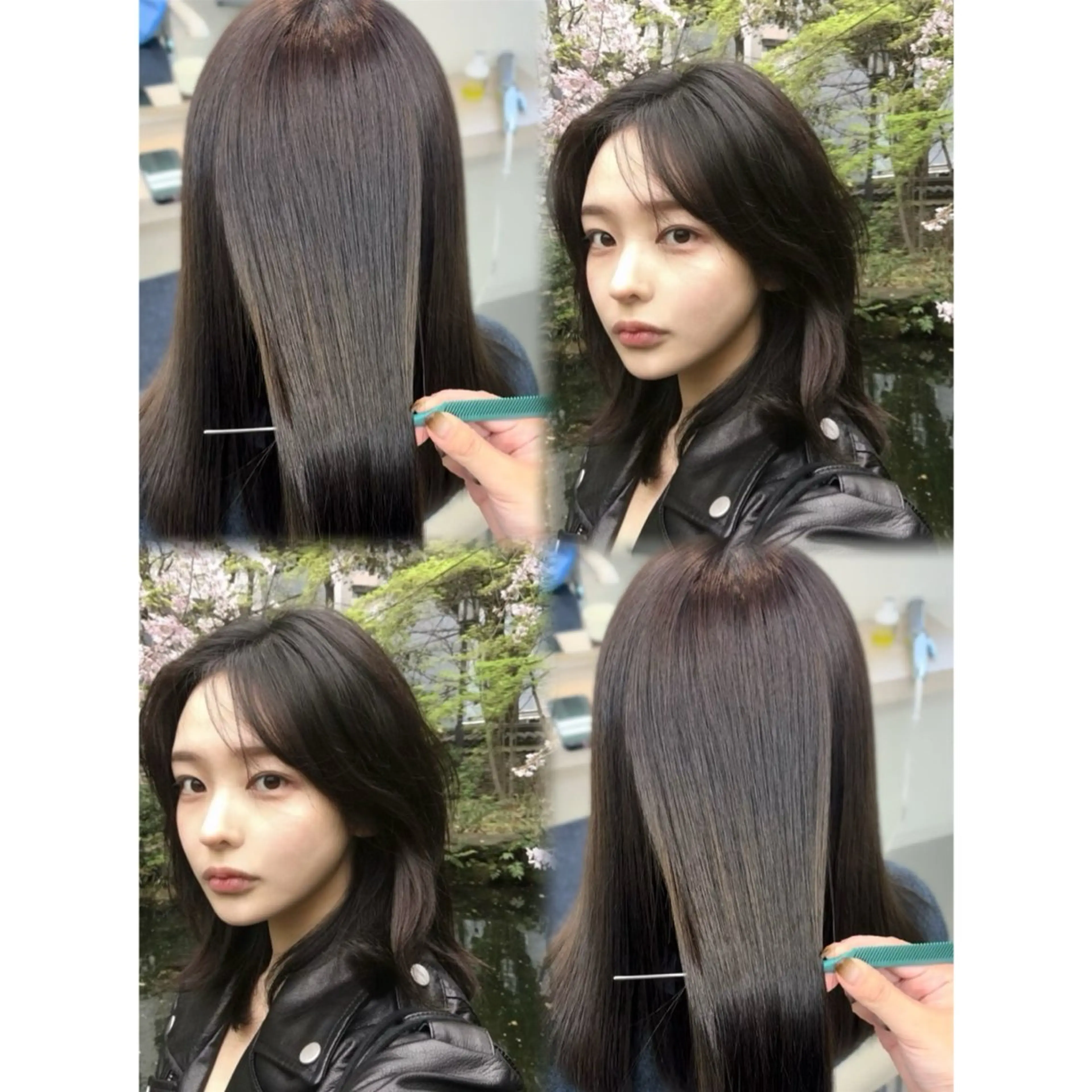 セミロング カラー 透明感カラー オリーブカラー 名駅/透明感カラー/ 艶髪/hinanoのヘアスタイル