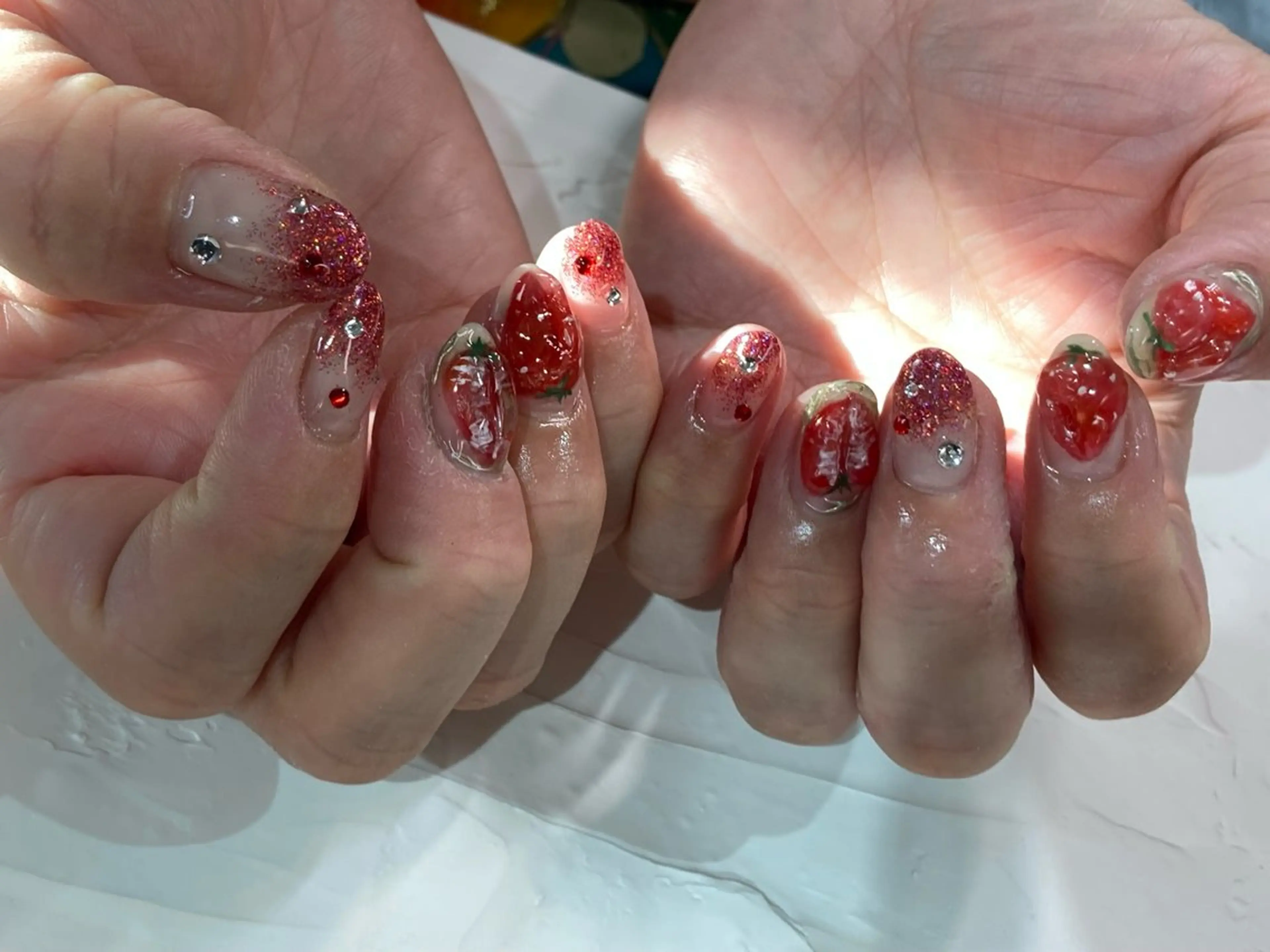 ネイル アートネイル クリアネイル ぷっくりネイル 【Bright】 Rieのネイルデザイン