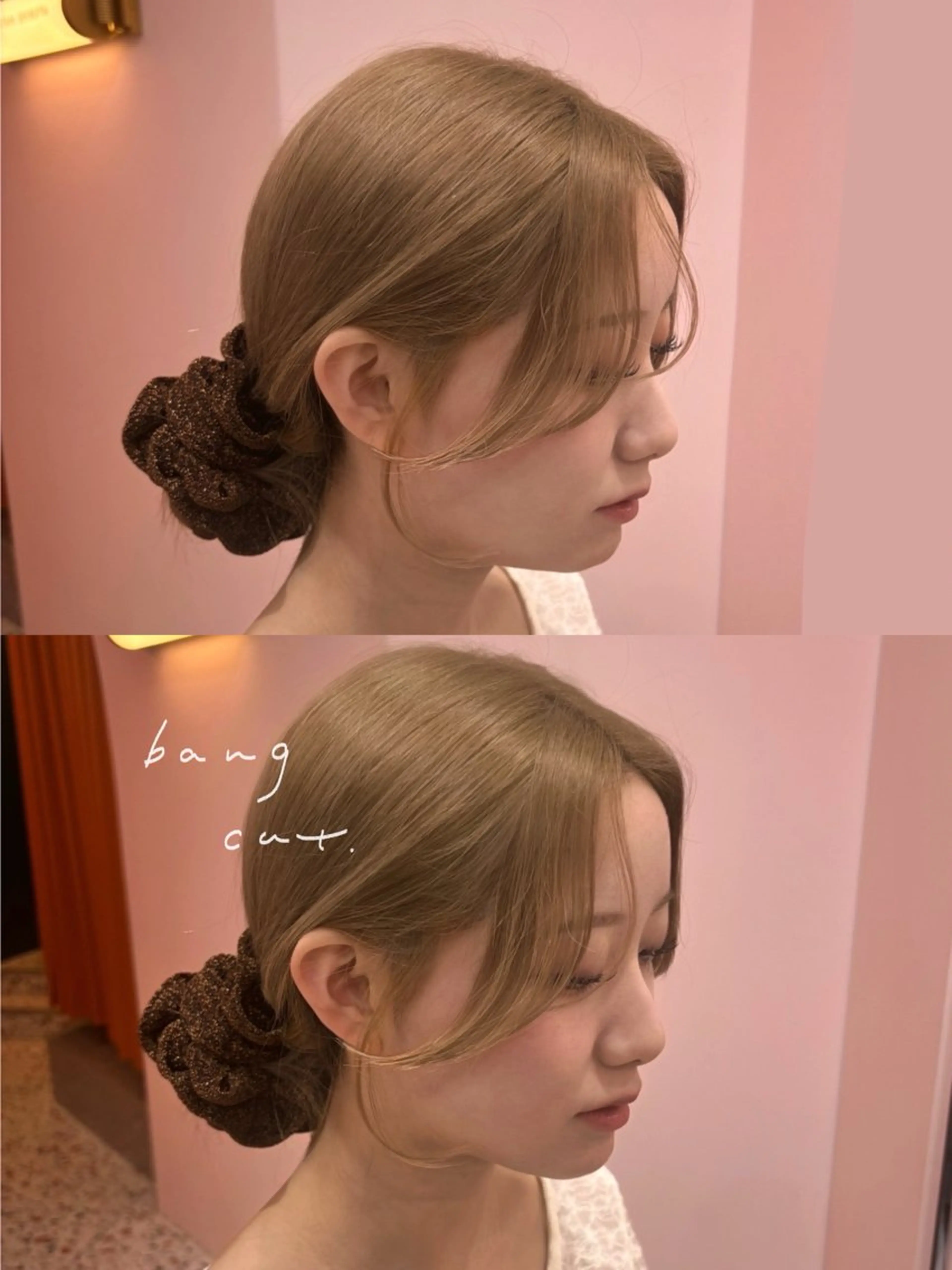 🐰チナ🐰 暖色ベージュ/顔周りのヘアスタイル