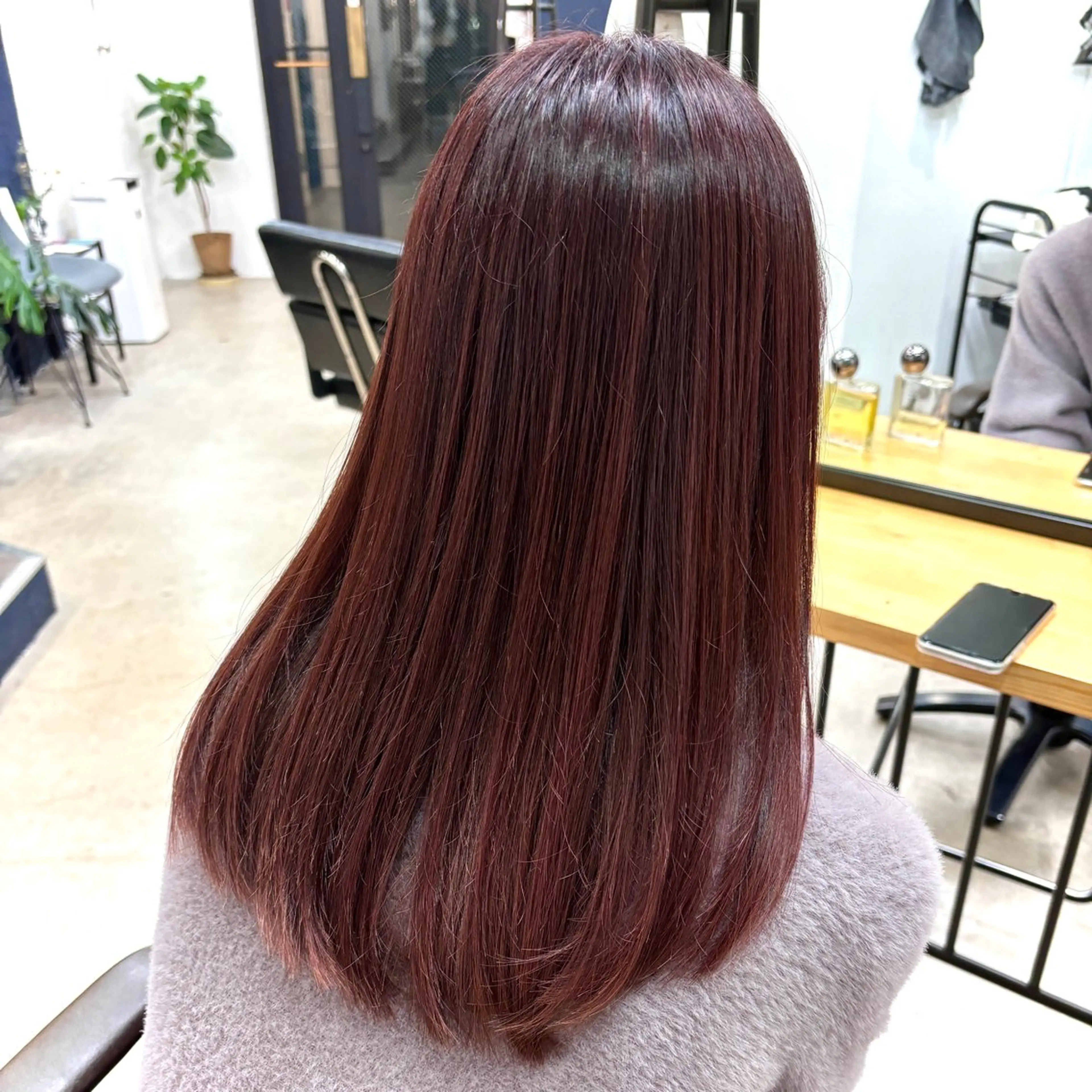 セミロング カラー ブリーチ ラベンダーカラー ブリーチなしカラー ピンクカラー ピンクラベンダー 暖色カラー/天神/ ヘイマサクラのヘアスタイル