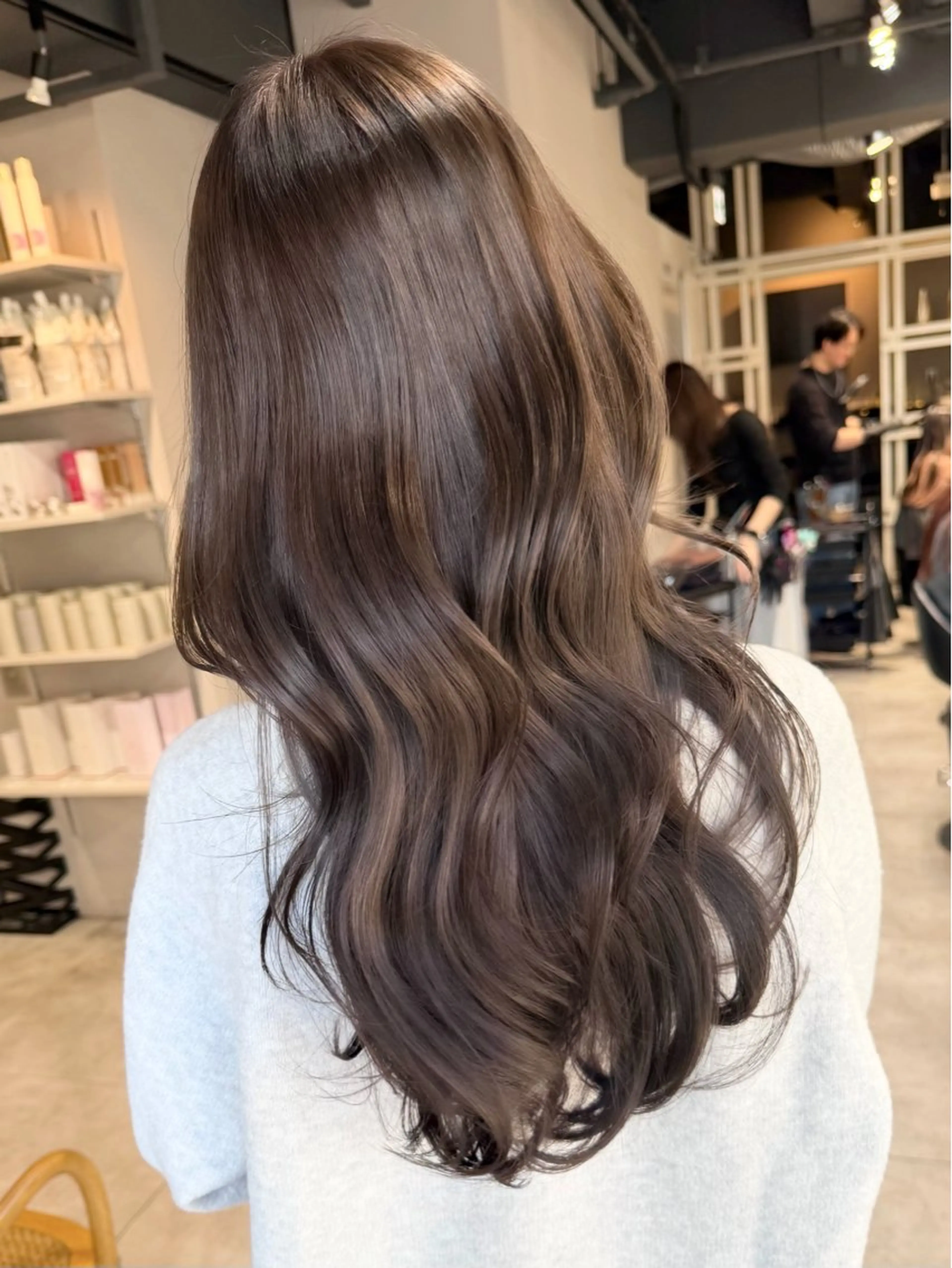 セミロング カット ヘアカラー トリートメント ✨透明感カラー/縮毛 恵比寿HAYATO✨のヘアスタイル