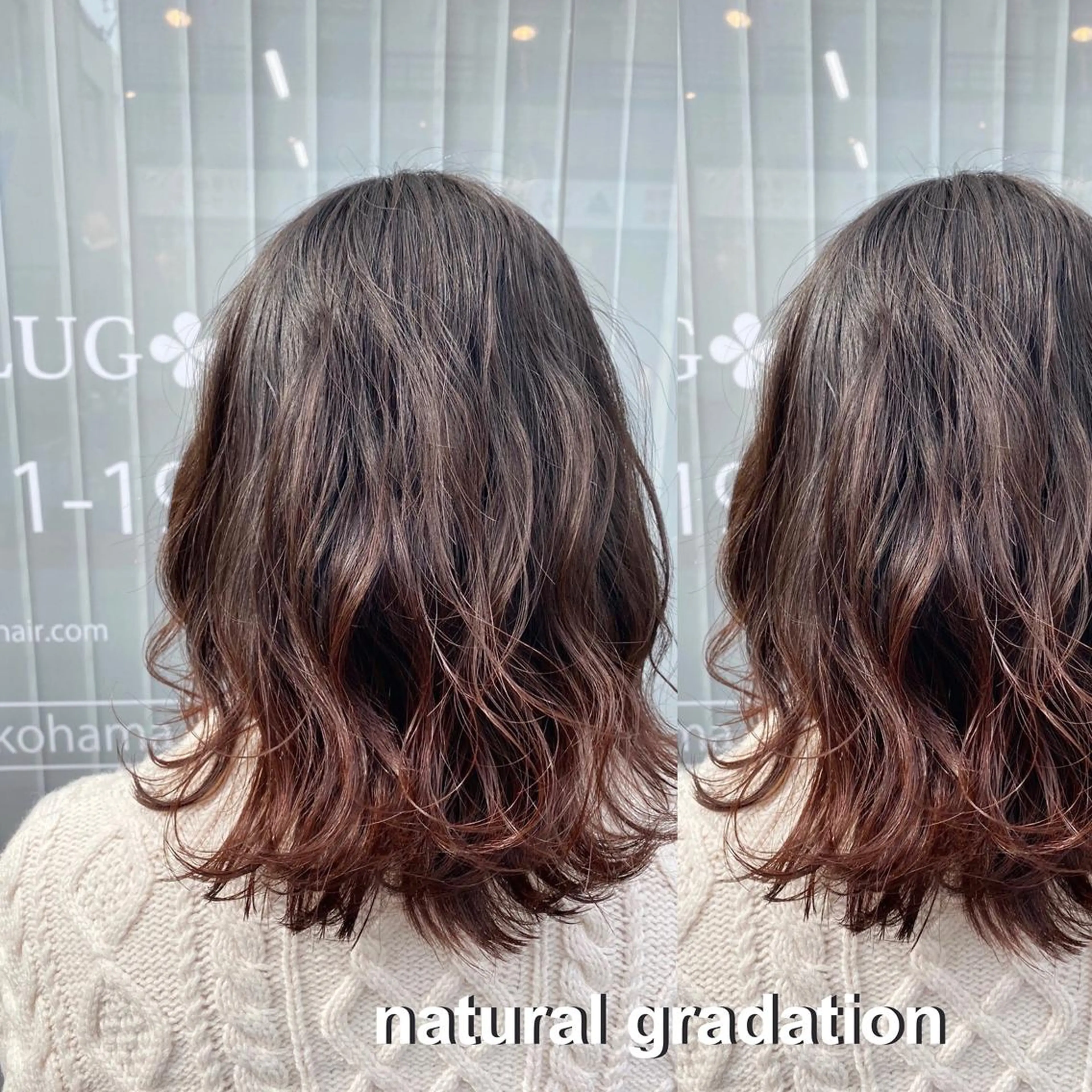 ミディアム カラー ヘアアレンジ ブラウンカラー グラデーションカラー レッドカラー レッドブラウン 高橋胡桃🪽 ディレクターのヘアスタイル