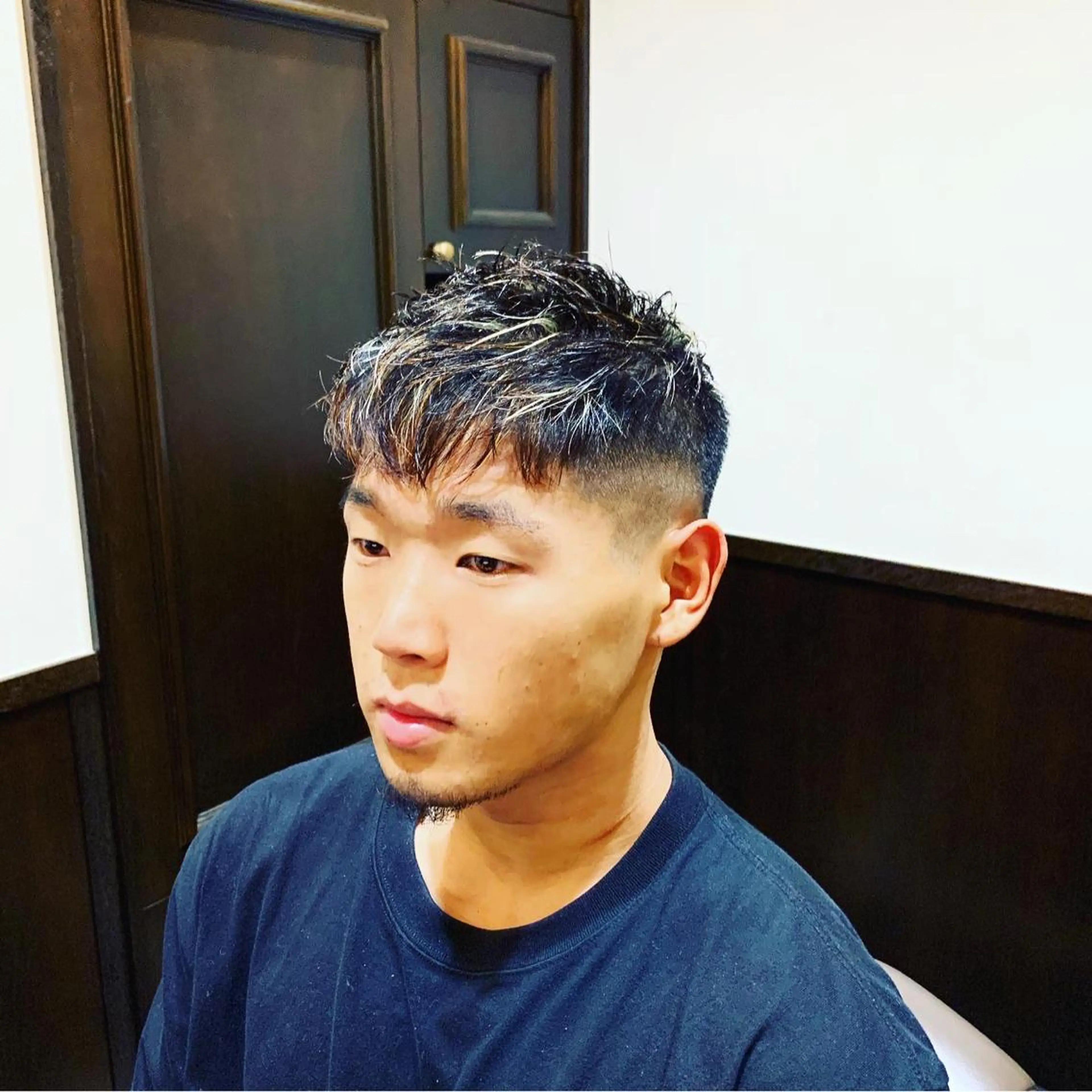 ショート カラー メンズ カット パーマ ひらお あおとのヘアスタイル