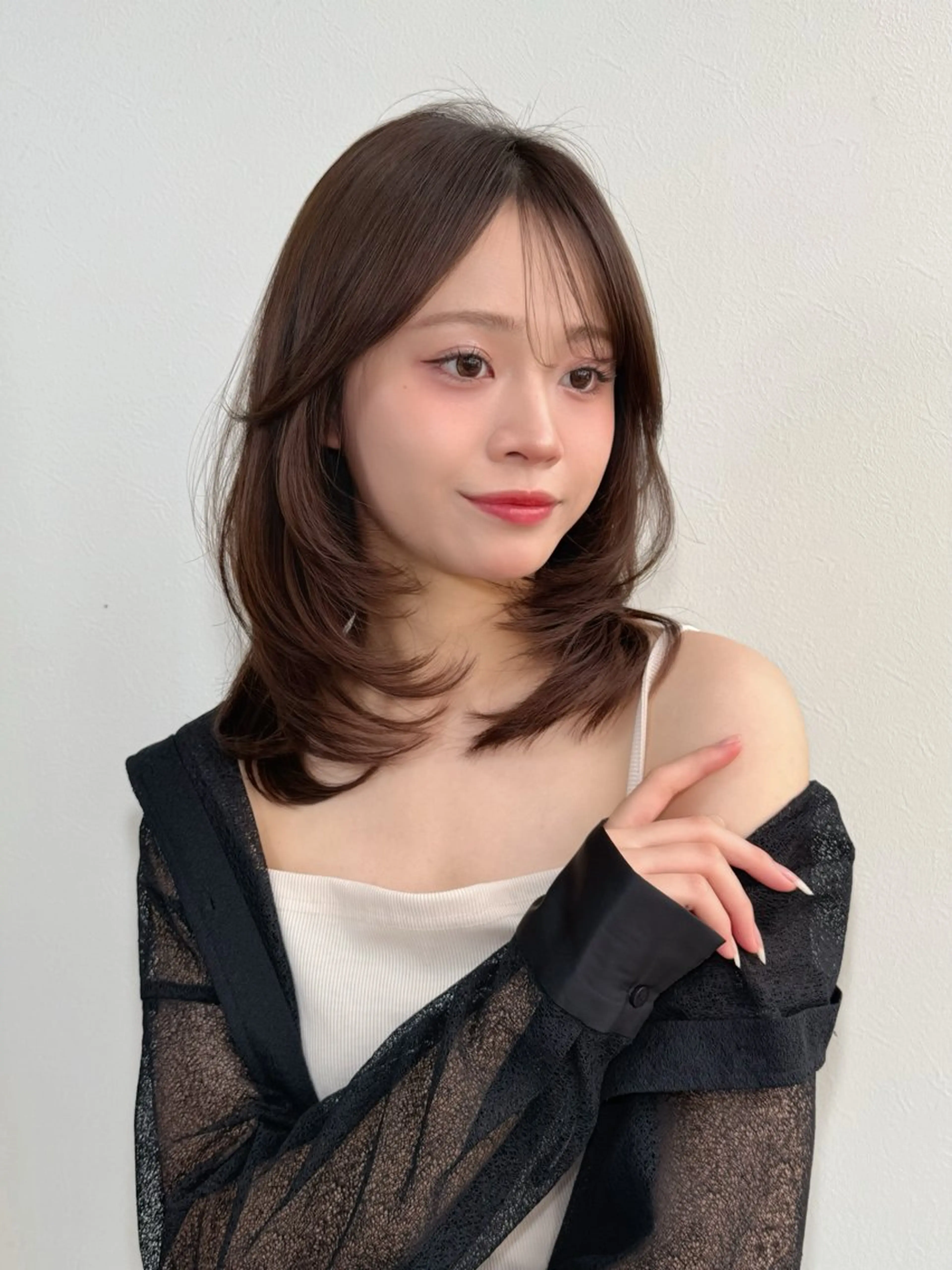 ミディアム カラー カット ヘアカラー トリートメント 似合わせ/小顔/ 韓国✨KAITOのヘアスタイル