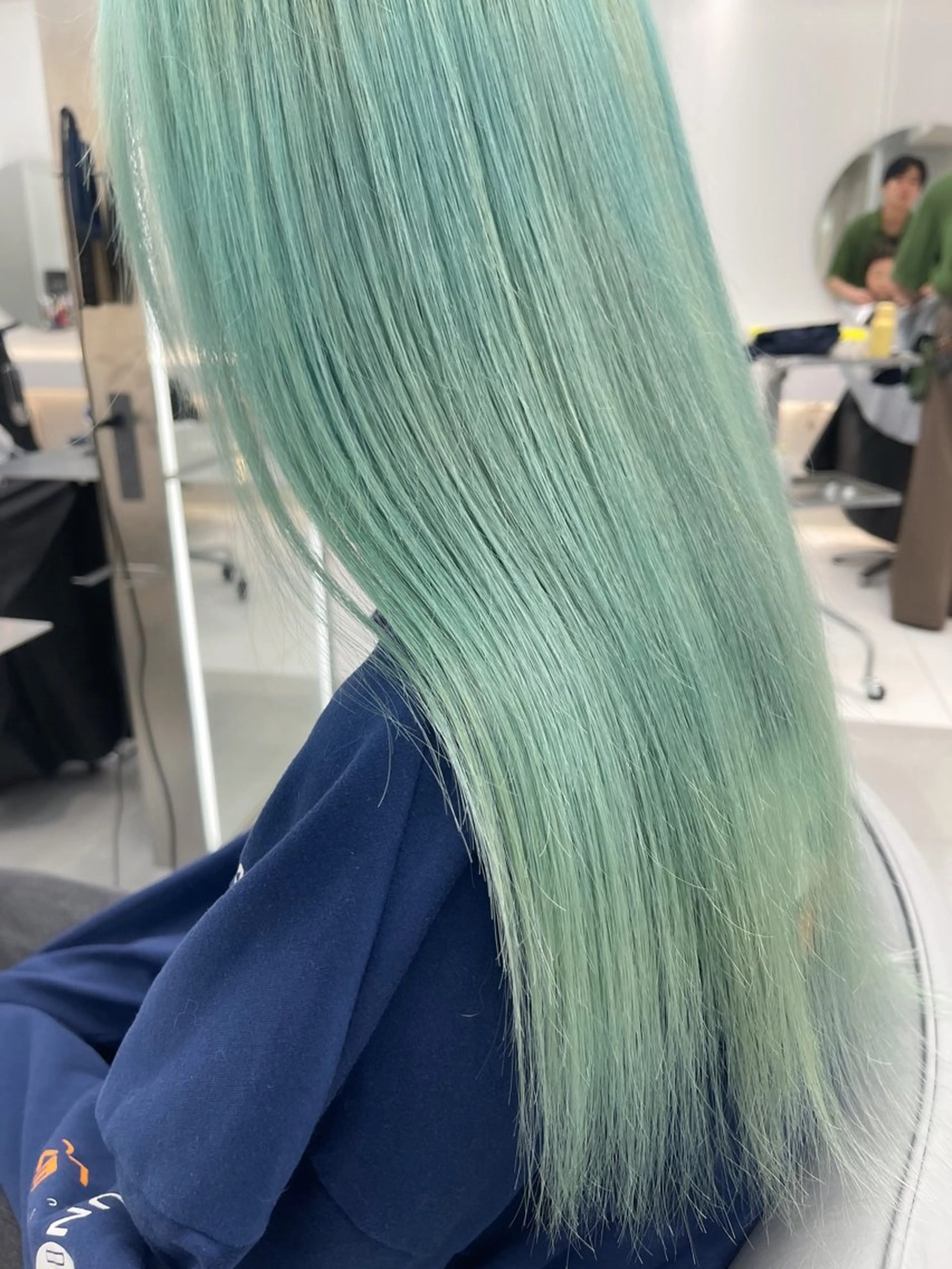 ロング カラー ブリーチ ケアブリーチ ダブルカラー ミント トリートメント /カラー/NAOKIのヘアスタイル