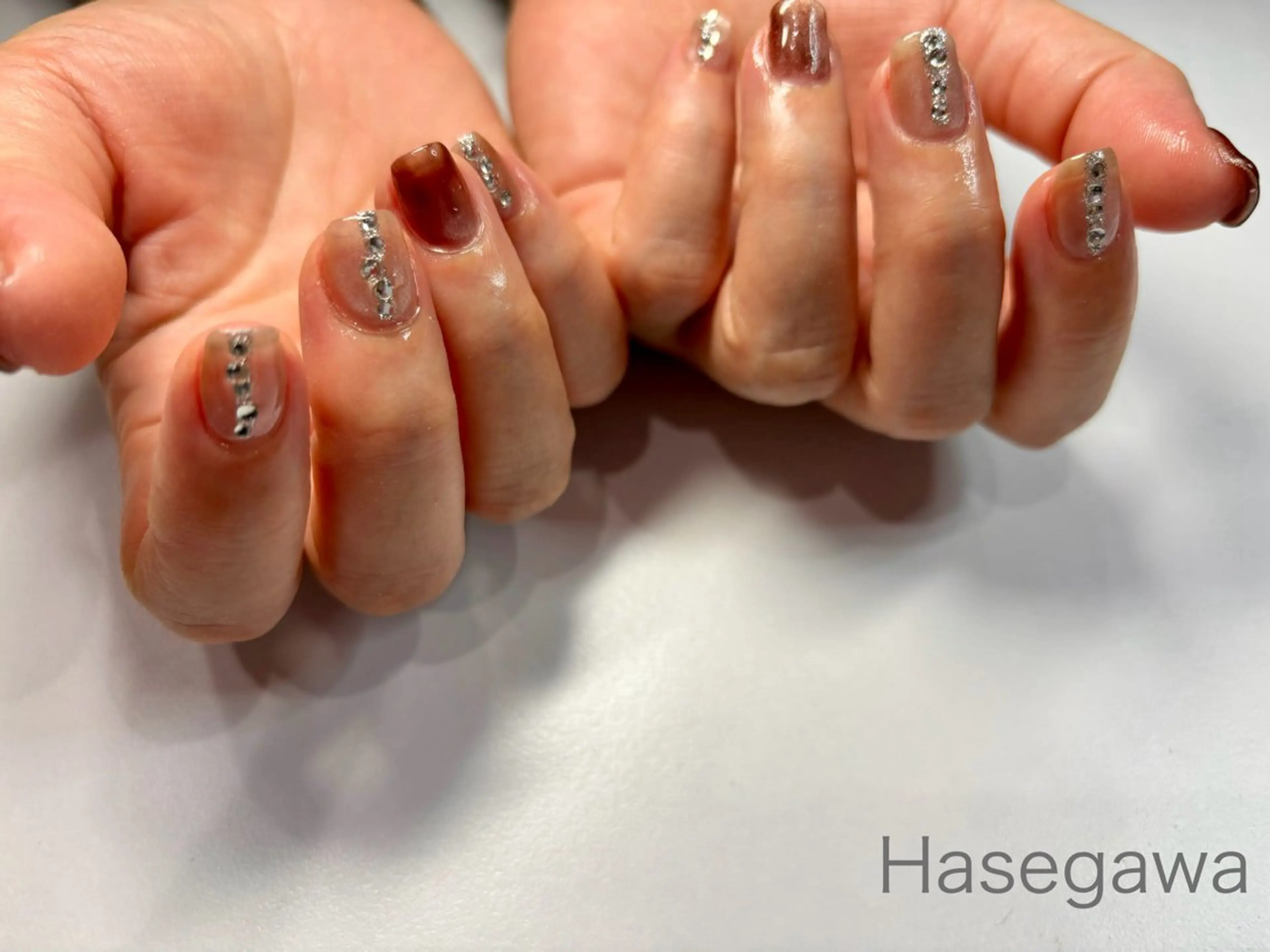 ネイル アートネイル マグネットネイル ストーンネイル ハンドネイル DROP所属・DROP 長谷川のネイルデザイン