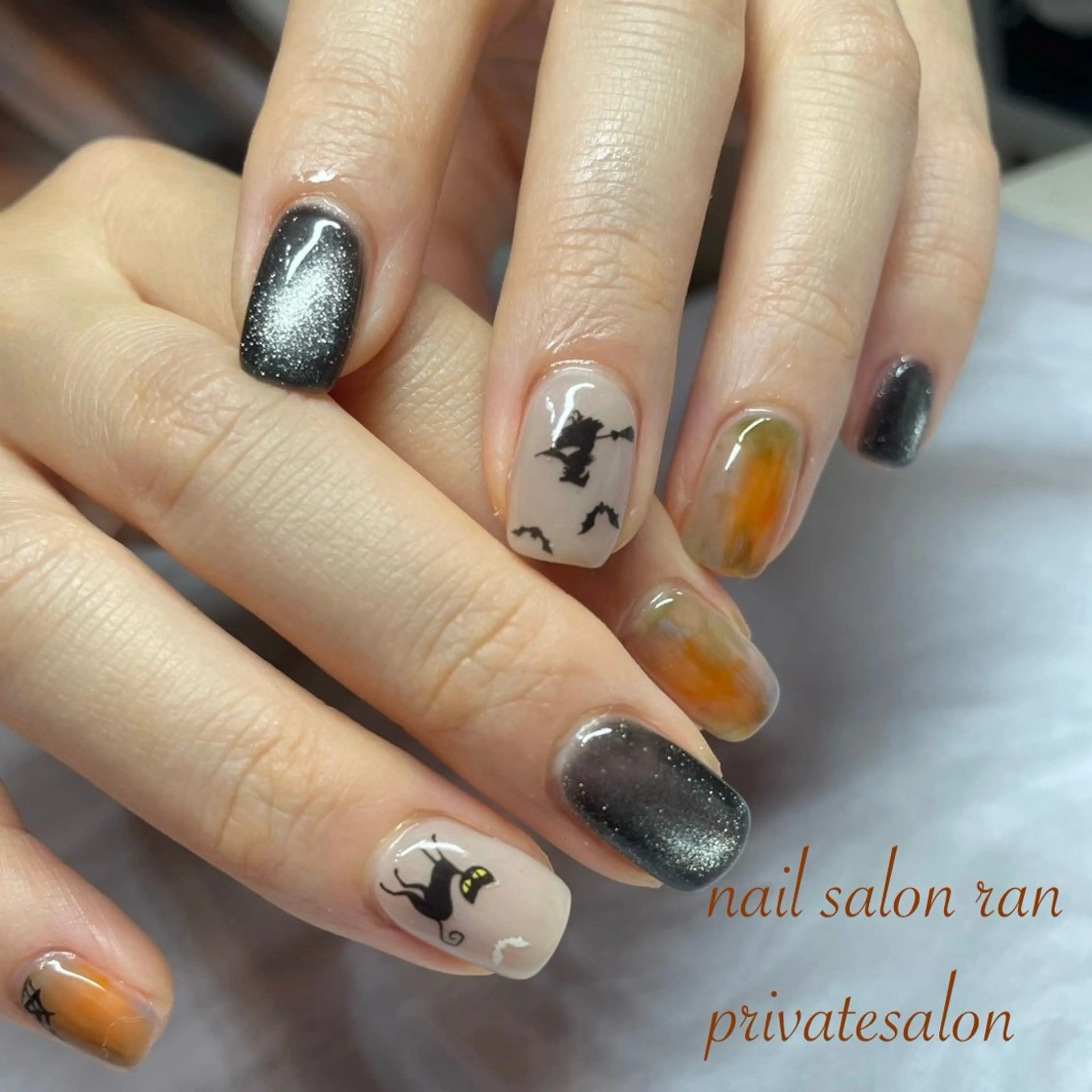 ネイル ハロウィン ハンドネイル ハンドケア nailsalon ranのネイルデザイン