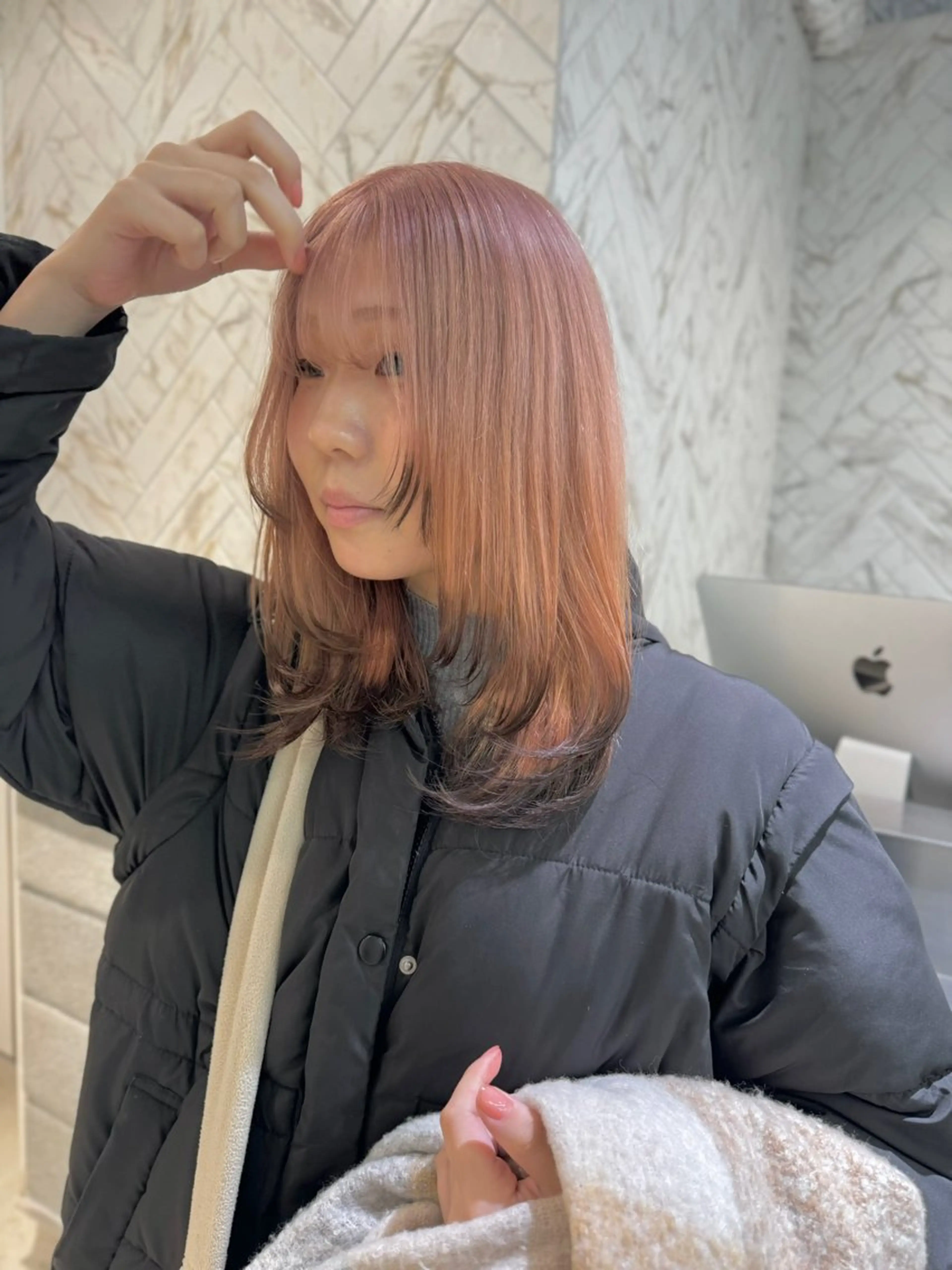 ロング カラー ヘアカラー トリートメント 店長 MANAMI /ブリーチ/骨格ボブのヘアスタイル