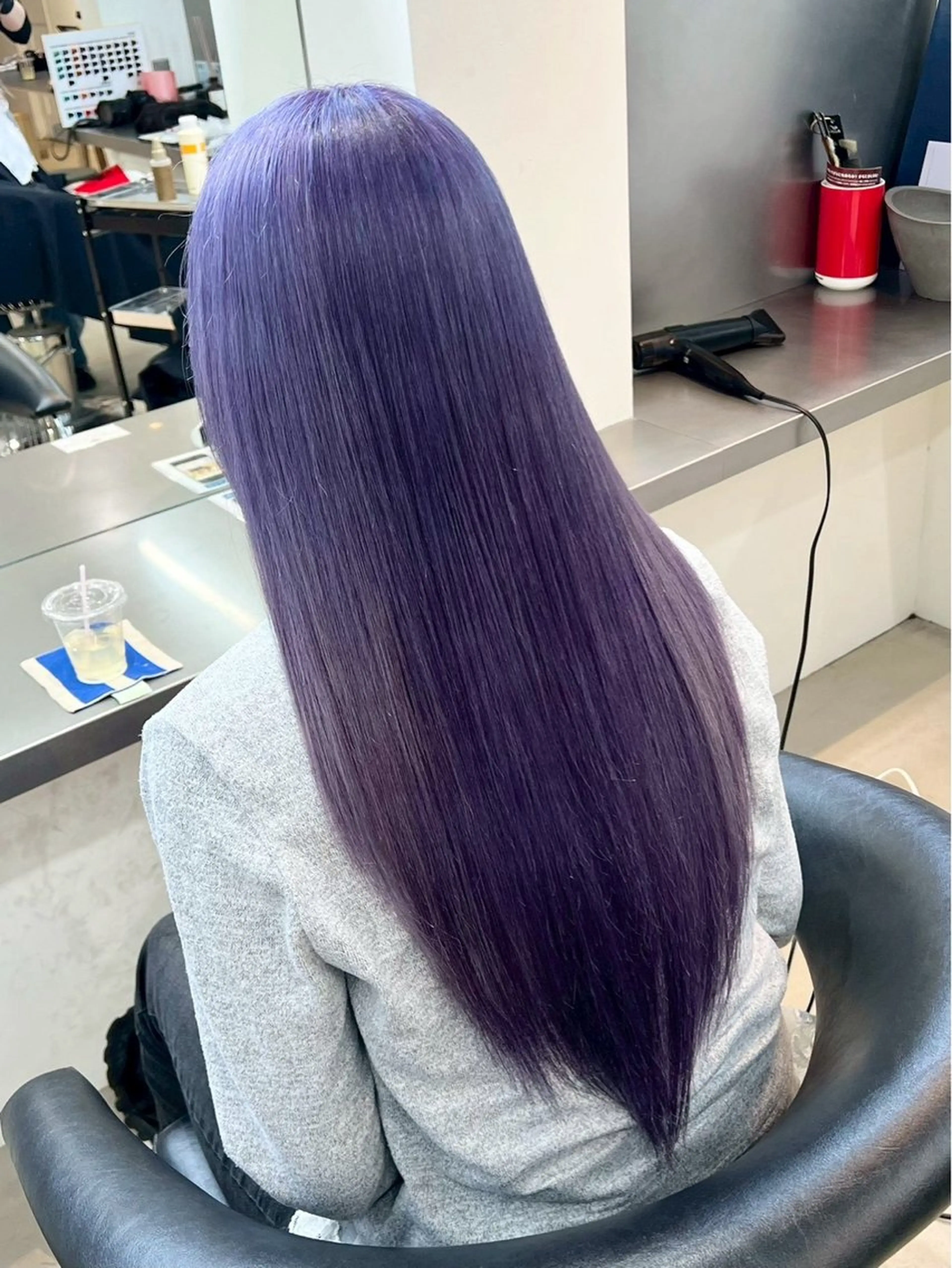 ロング パープルカラー ヘアカラー nanami lucktokyoのヘアスタイル
