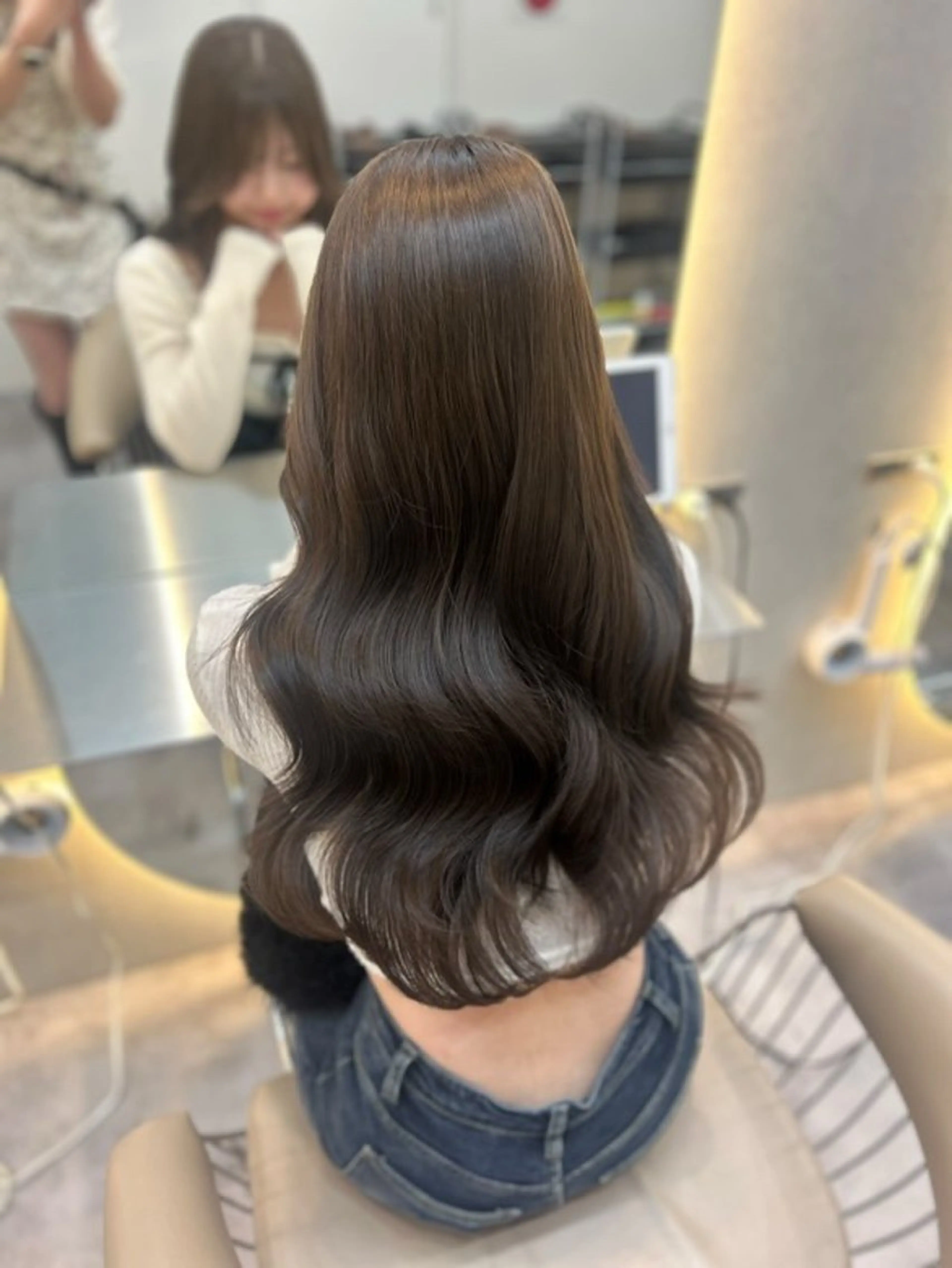 ロング カット ヘアカラー 韓国トレンド💓‪ 阿部あんじゅのヘアスタイル