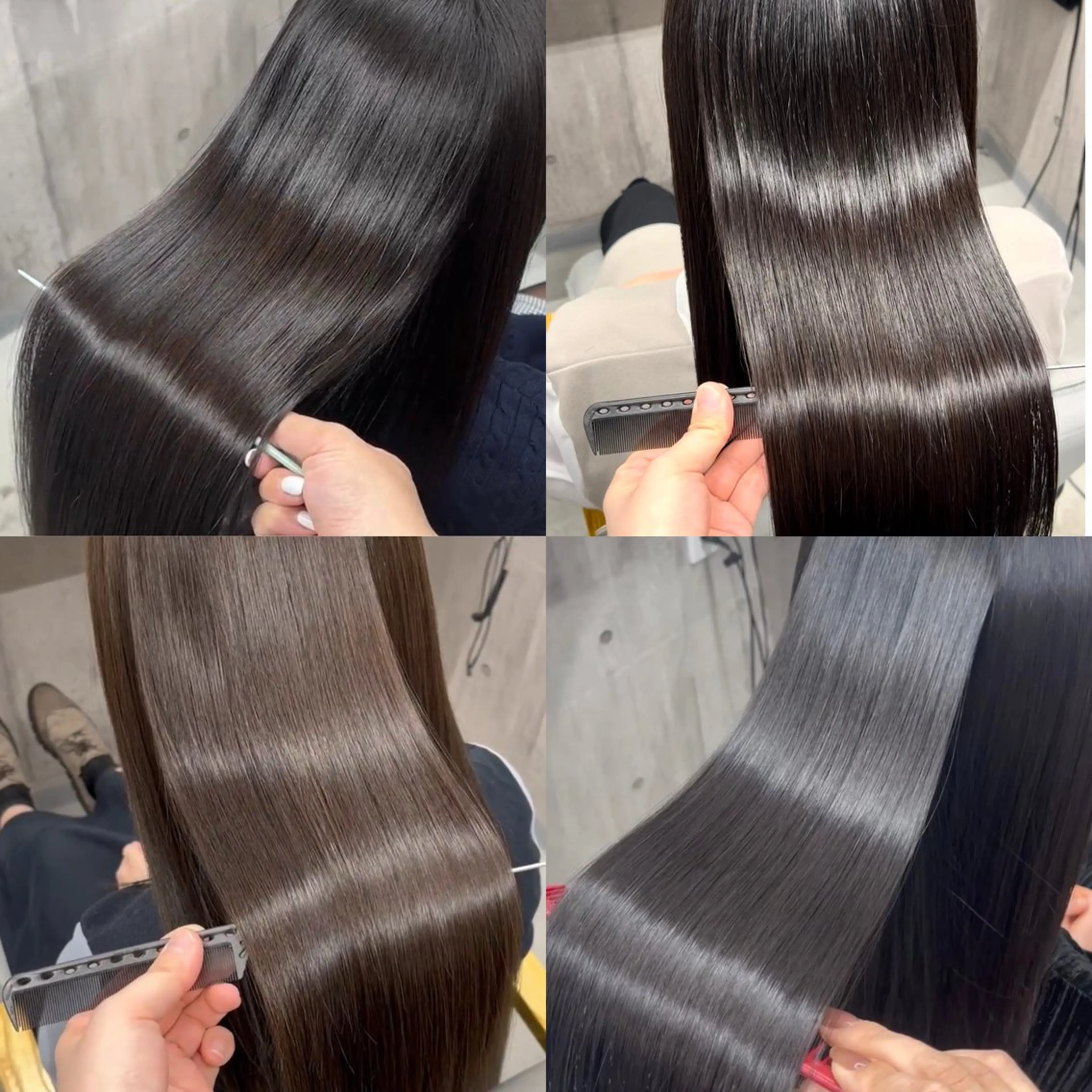 ロング カット ヘアカラー 縮毛矯正 トリートメント 髪質改善×美髪矯正 艶髪カラー　阪口のヘアスタイル