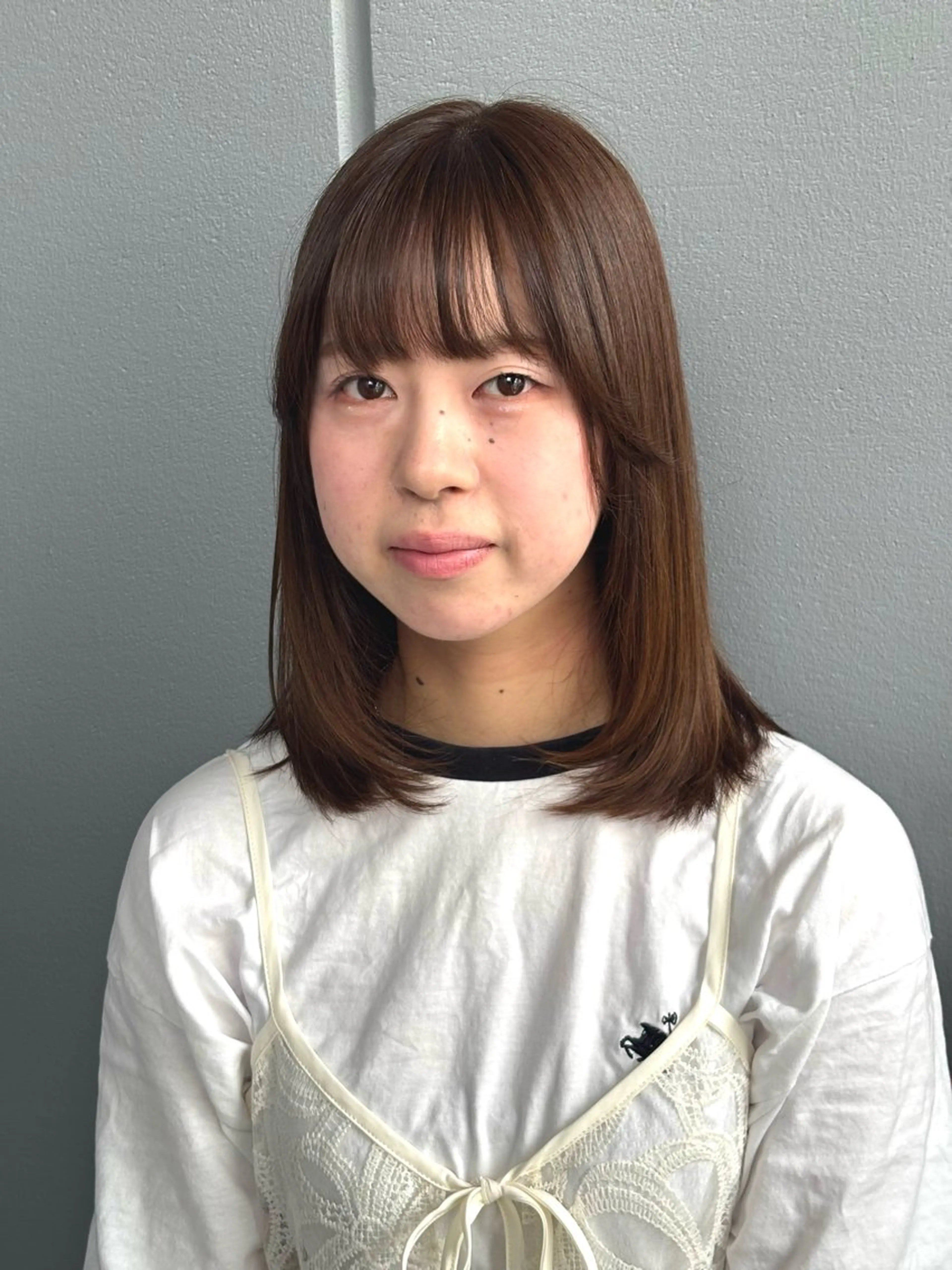 ミディアム カット ヘアカラー 伊藤 優花のヘアスタイル