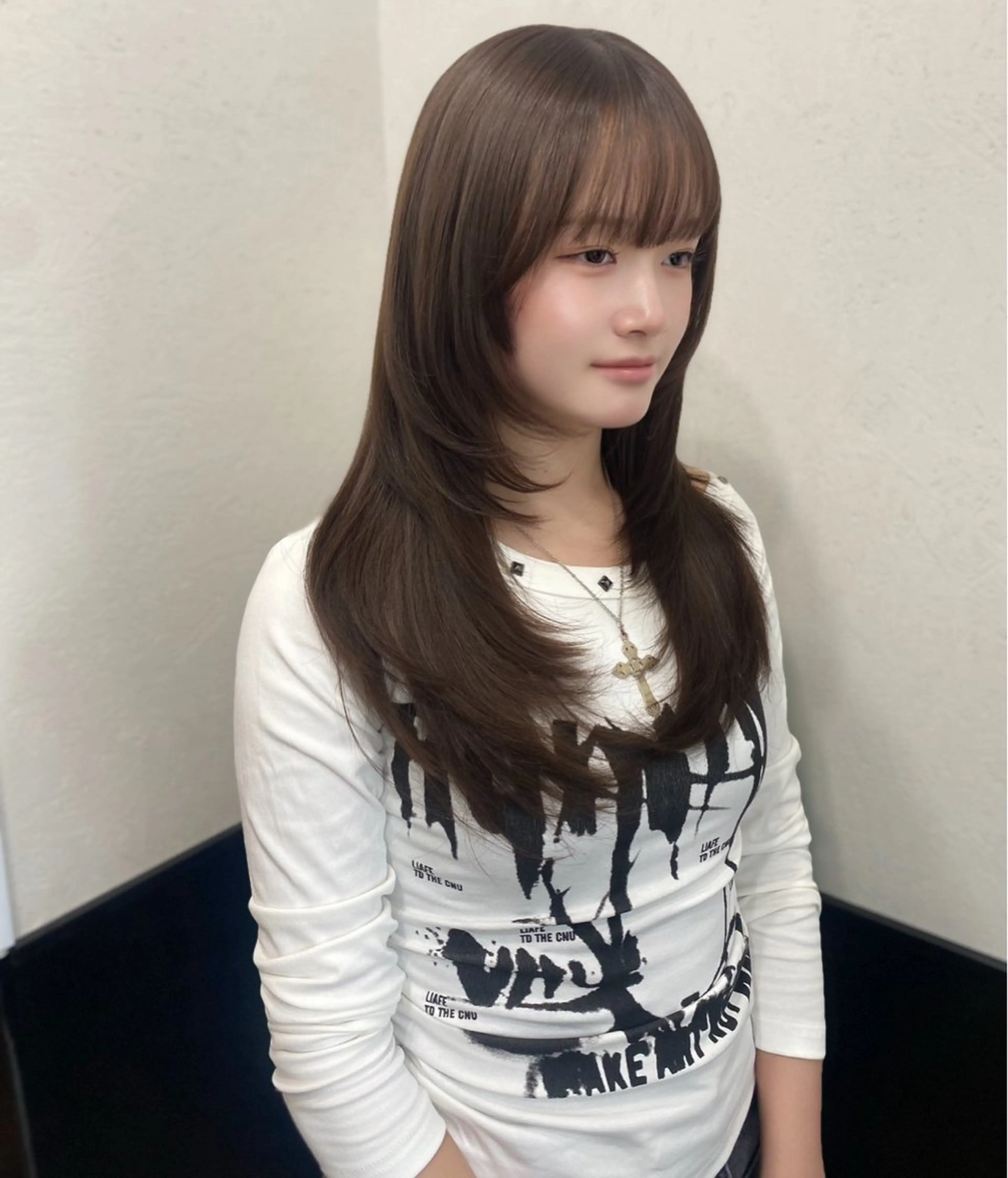 ロング カラー 渋谷🖤 艶髪🖤透明感カラーのヘアスタイル