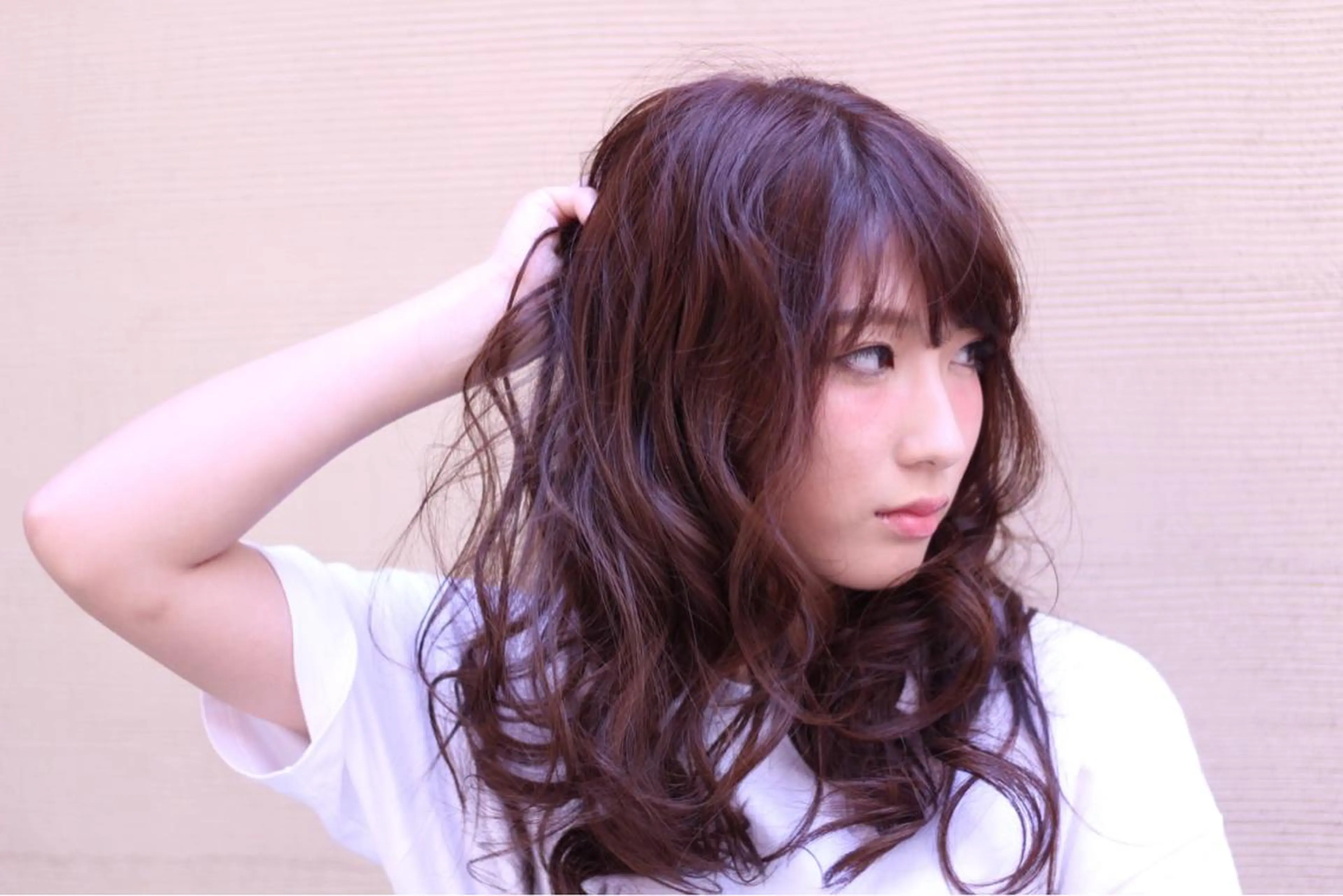 ミディアム セミロング ロング カラー パーマ fhami 店長 髪質改善　DAITOのヘアスタイル