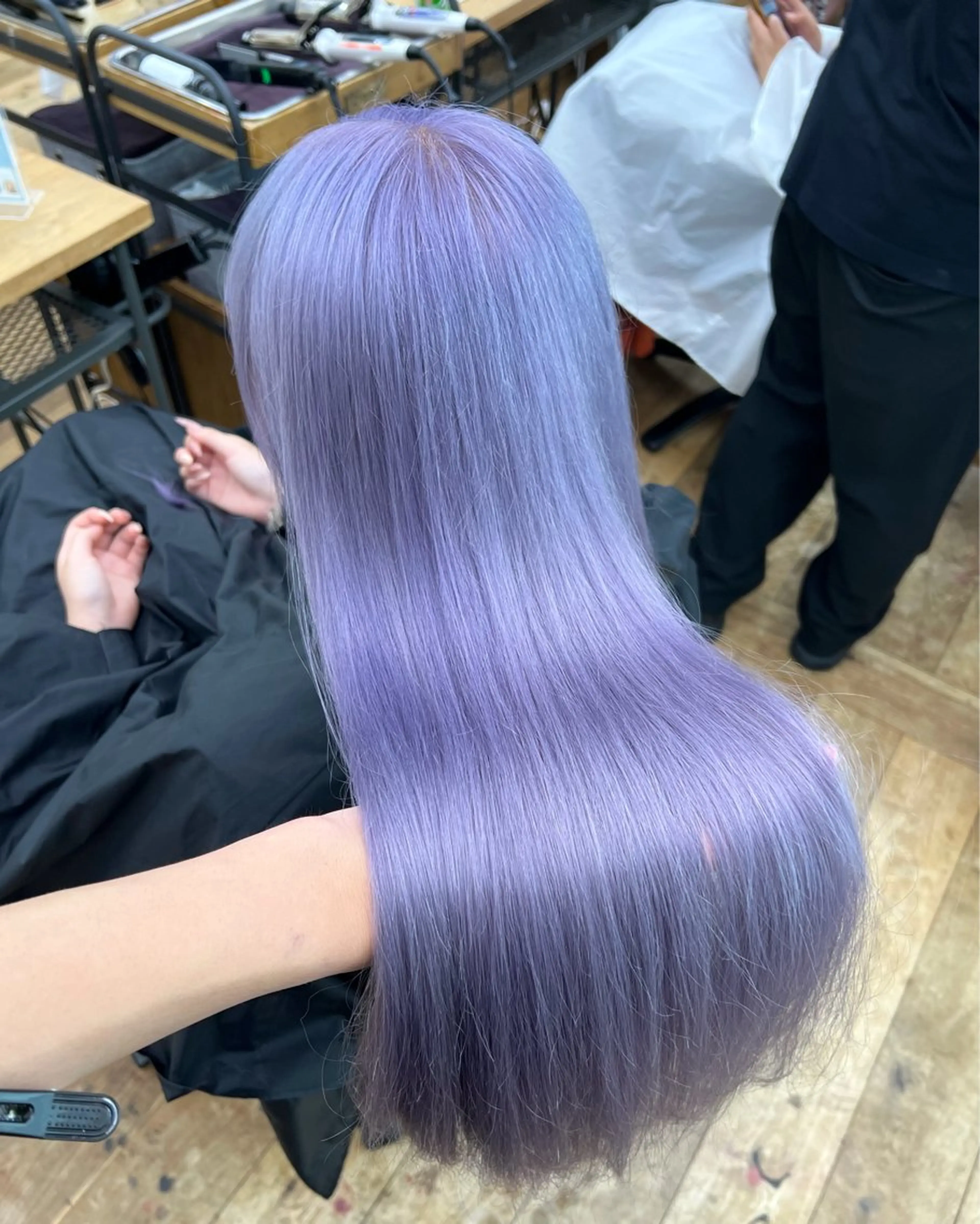 ロング カラー カット ヘアカラー トリートメント 抜きっぱなしブロンド /ハイトーン/カナタのヘアスタイル