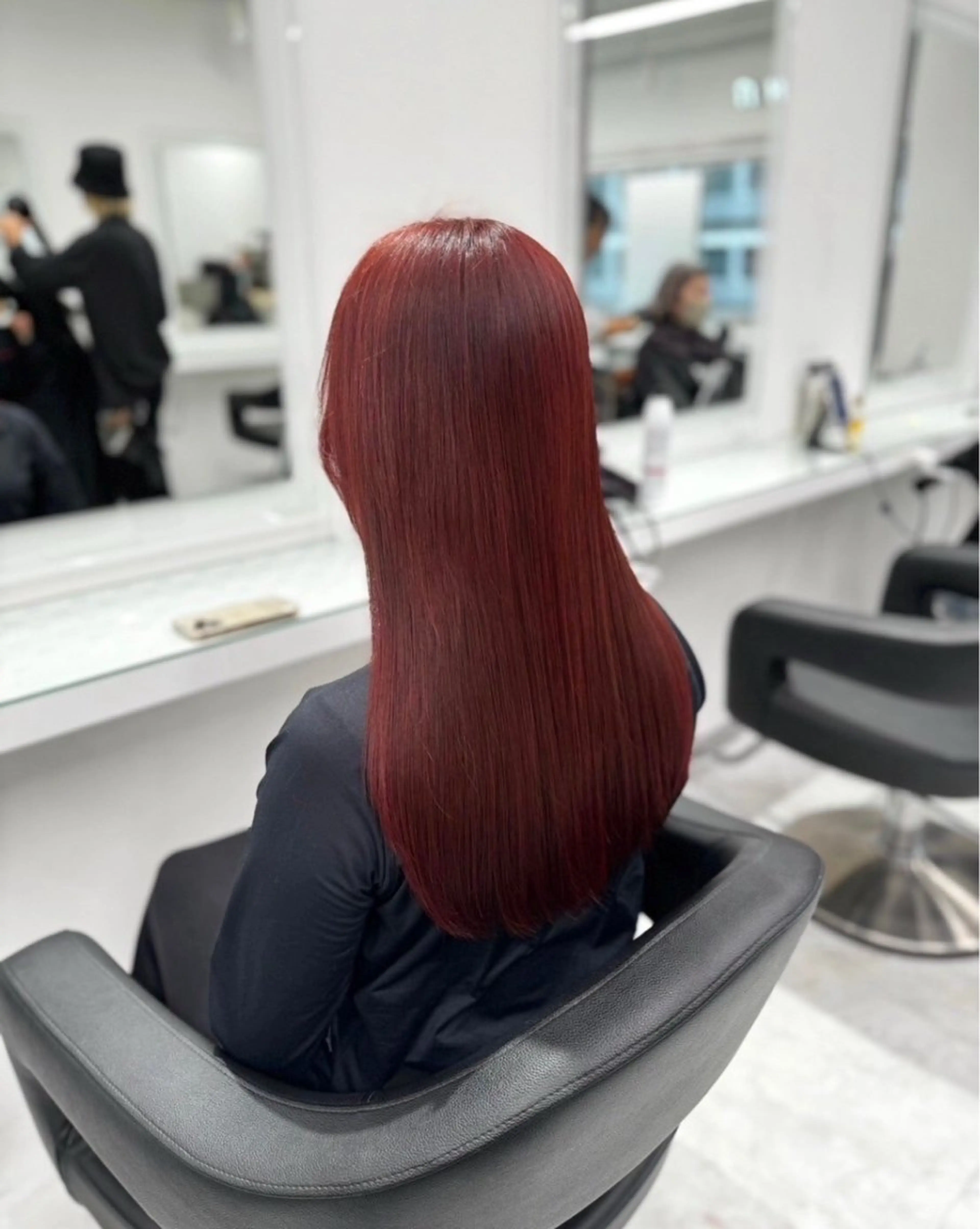 ロング ヘアカラー トリートメント ヘアセット NANA💓韓国ヘア /レイヤー/暖色💓のヘアスタイル