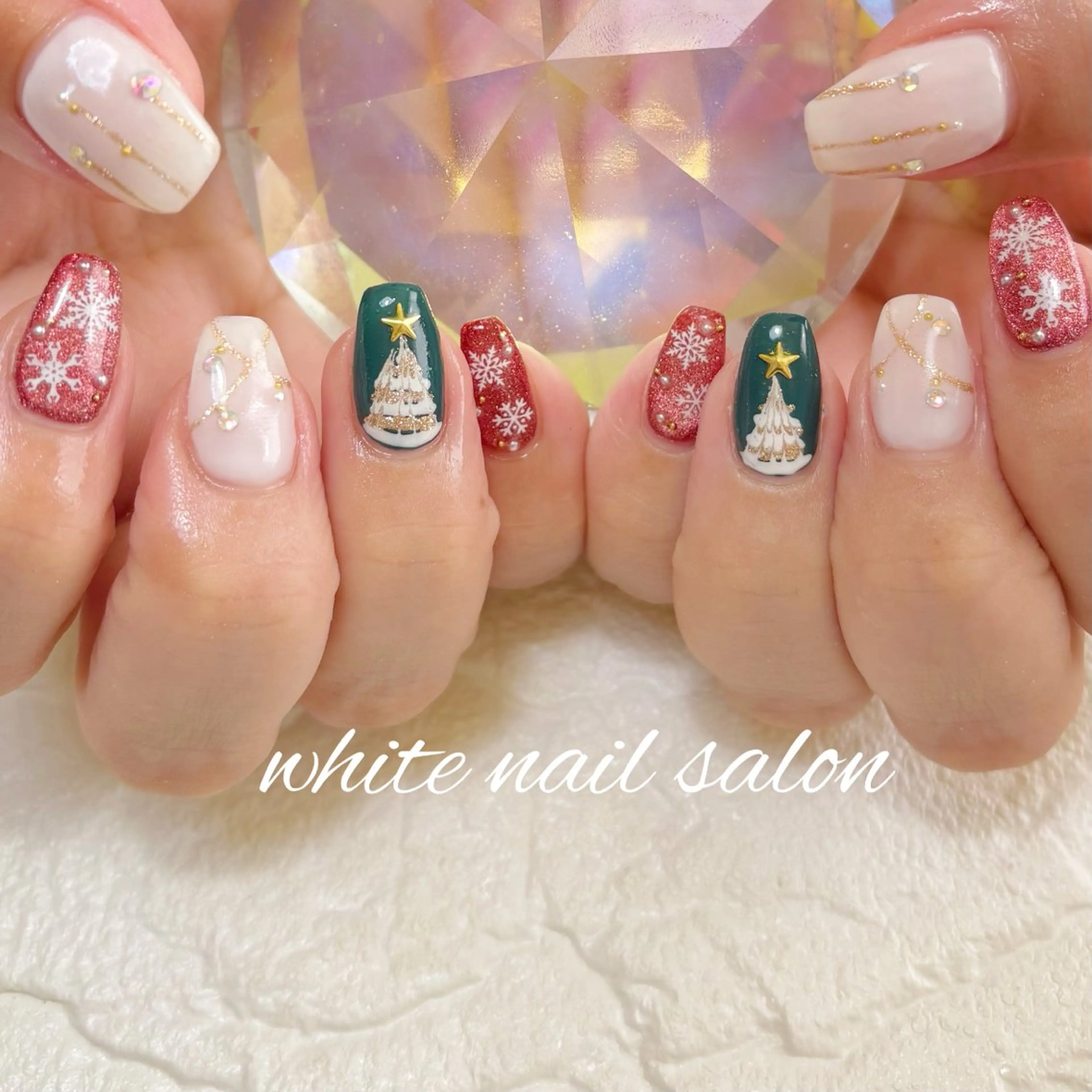 ネイル フットネイル ラメ(グリッター) ハンドネイル white nail salonのネイルデザイン