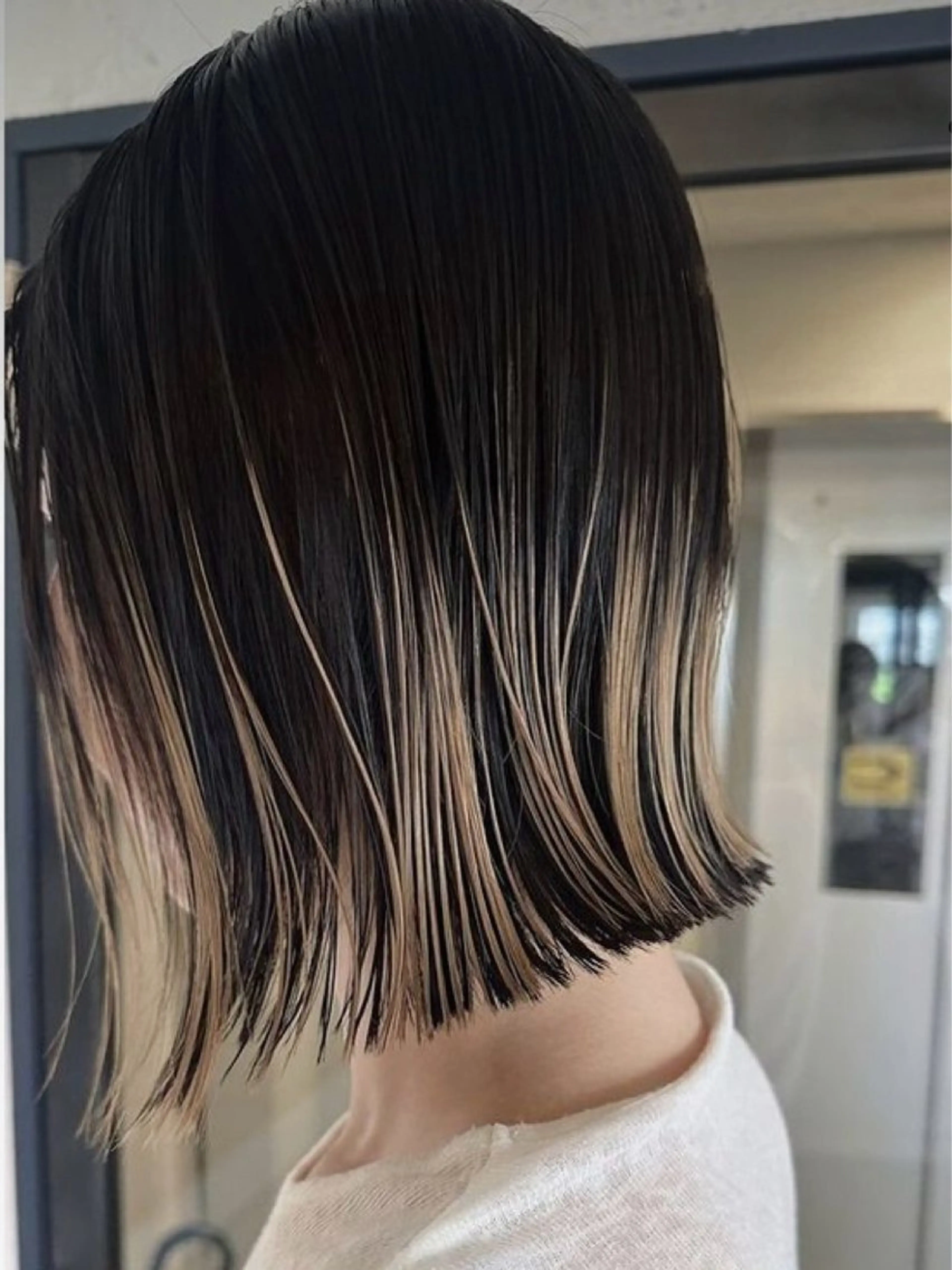 カラー バレイヤージュ ブリーチ デザインカラー hinano/ 梅田 カットモデルのヘアスタイル