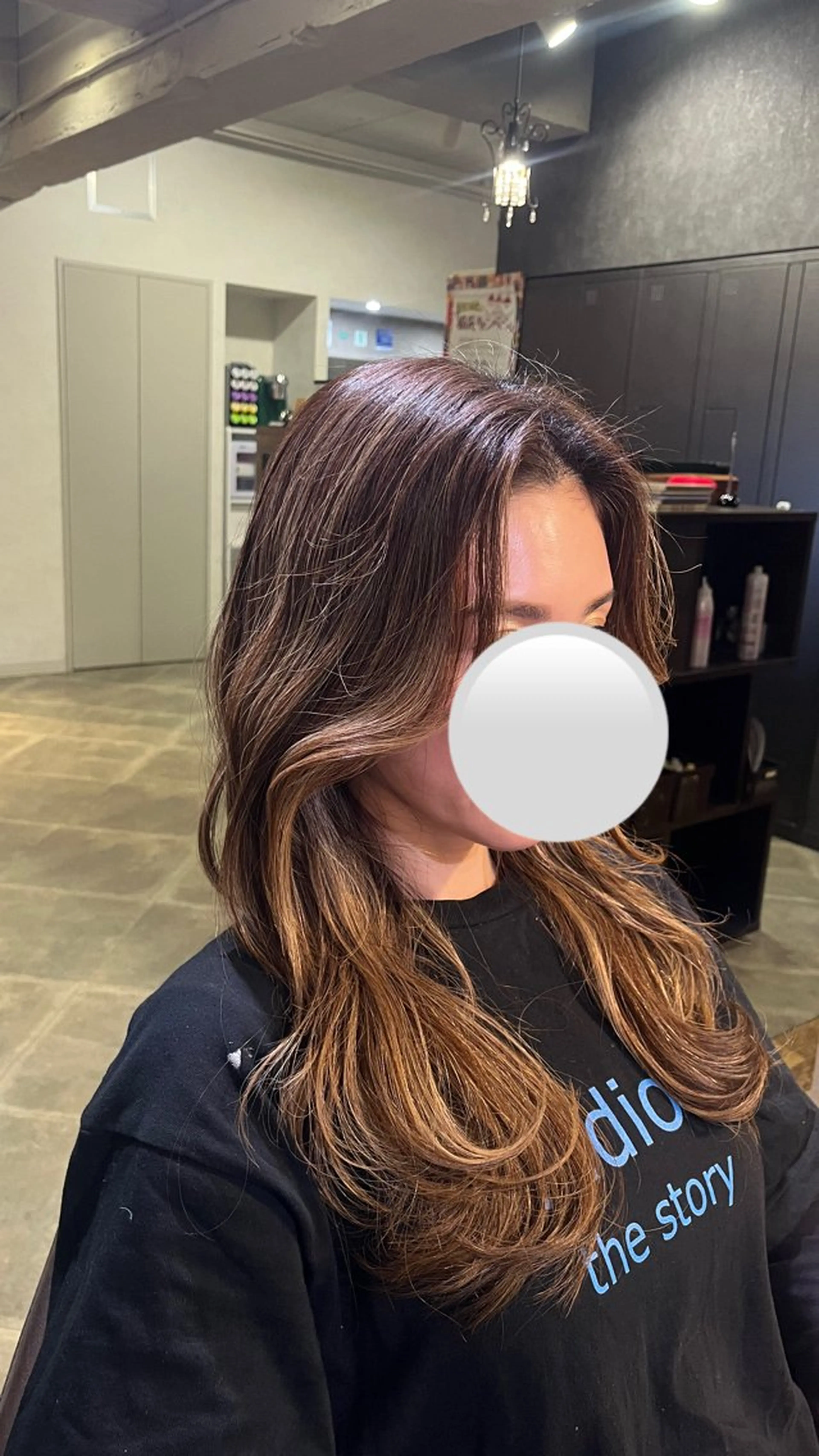 ロング カラー 西中島/似合わせ カット/西山昇汰のヘアスタイル