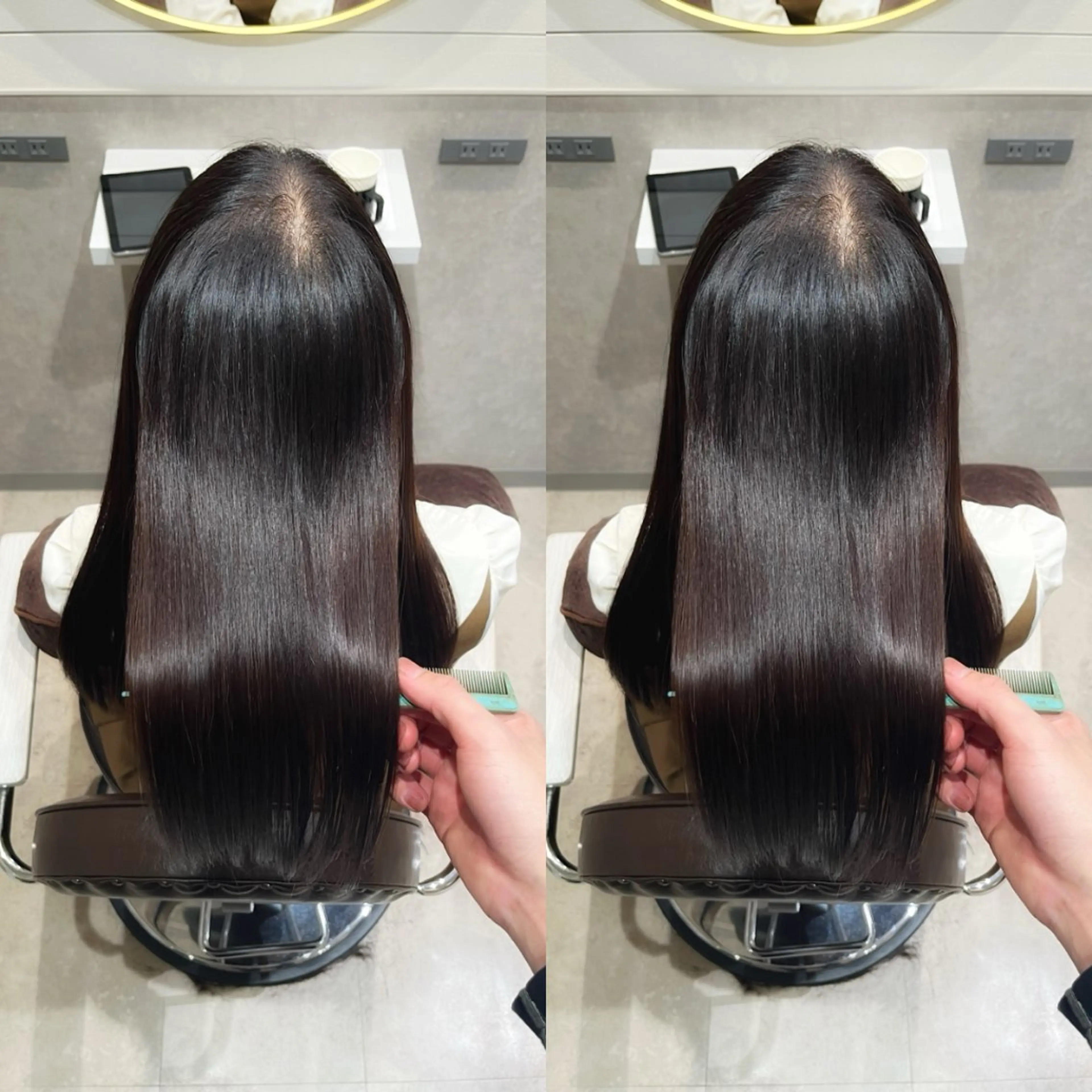 ロング カット ヘアカラー 縮毛矯正 トリートメント 銀座⭐️髪質改善⭐️ 平中　留生のヘアスタイル
