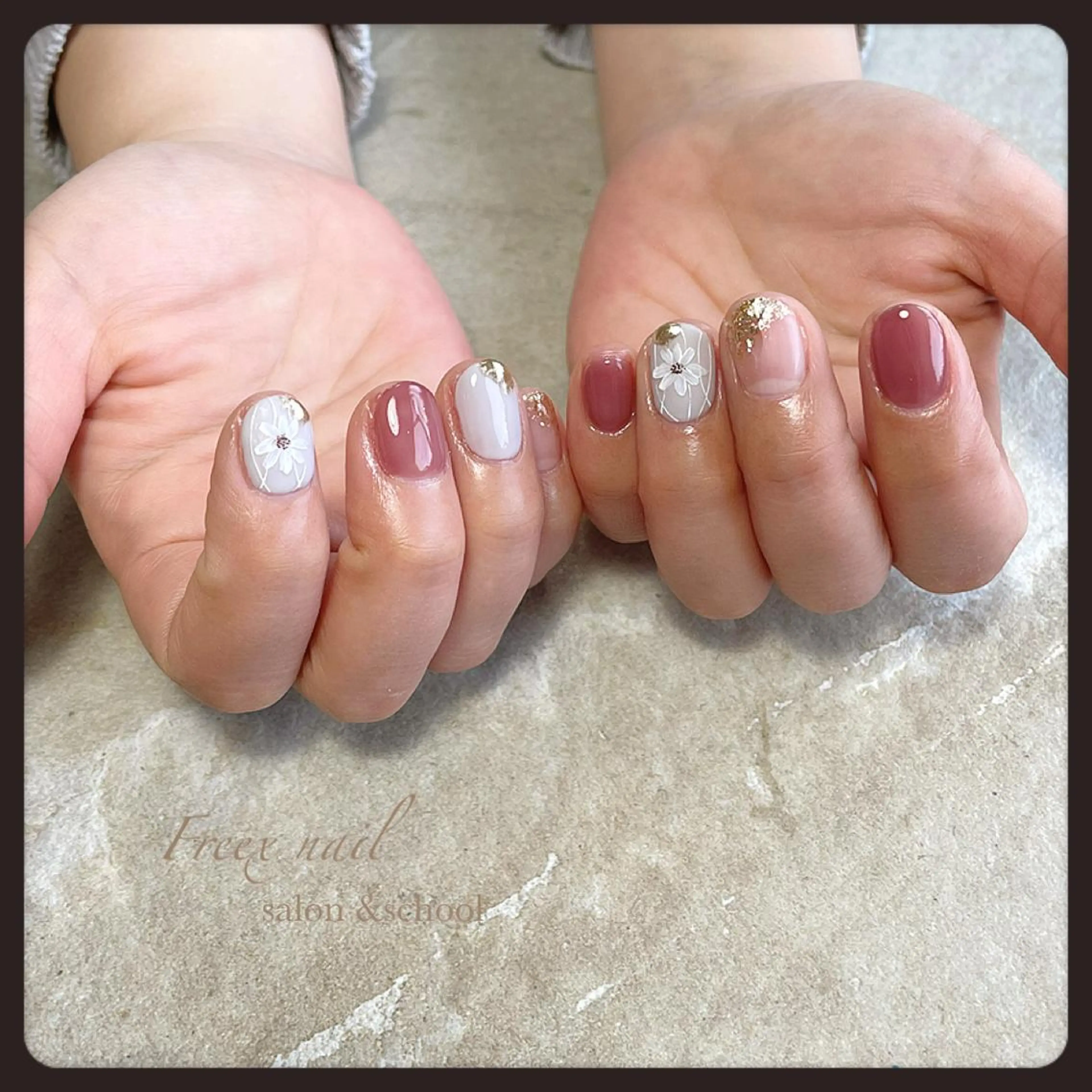 ネイル 春ネイル ハンドネイル ハンドケア freex nail /ニュアンス/個性派のネイルデザイン