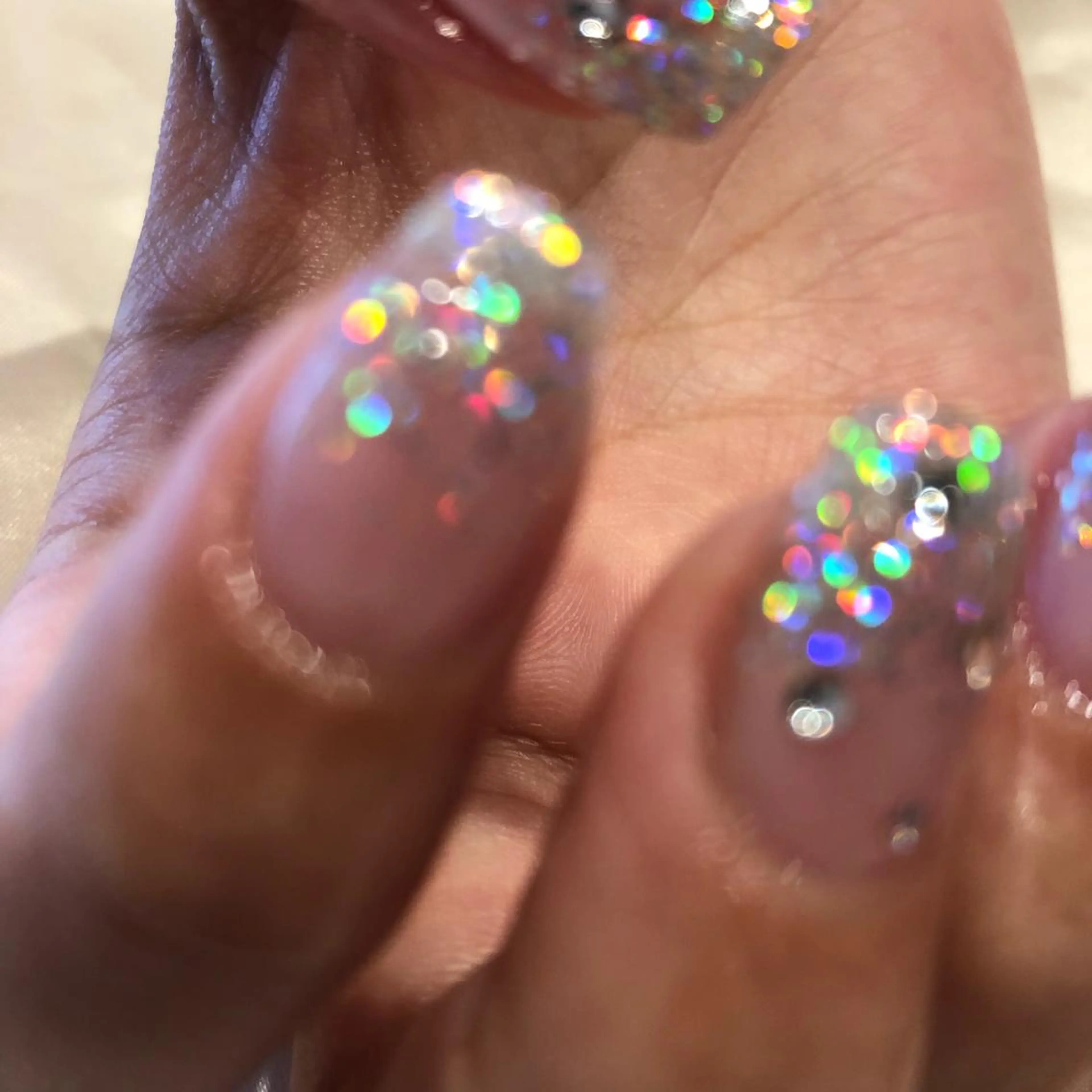 ネイル ラメ(グリッター) パラあり！フィルイン 美フォルムのネイルデザイン