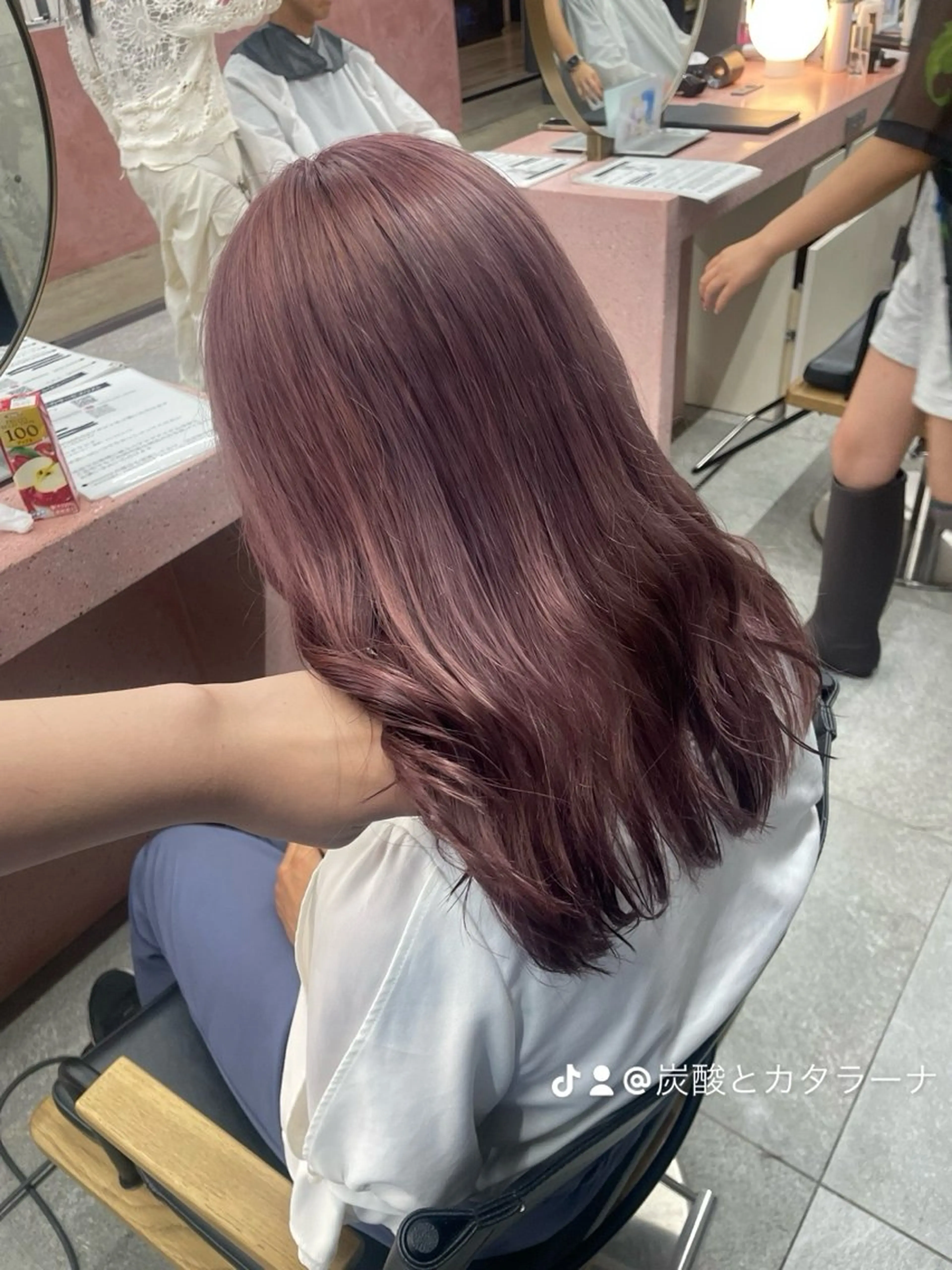 セミロング カット ヘアカラー 鈴木瑛里/ブロンド ベージュ/男女のヘアスタイル