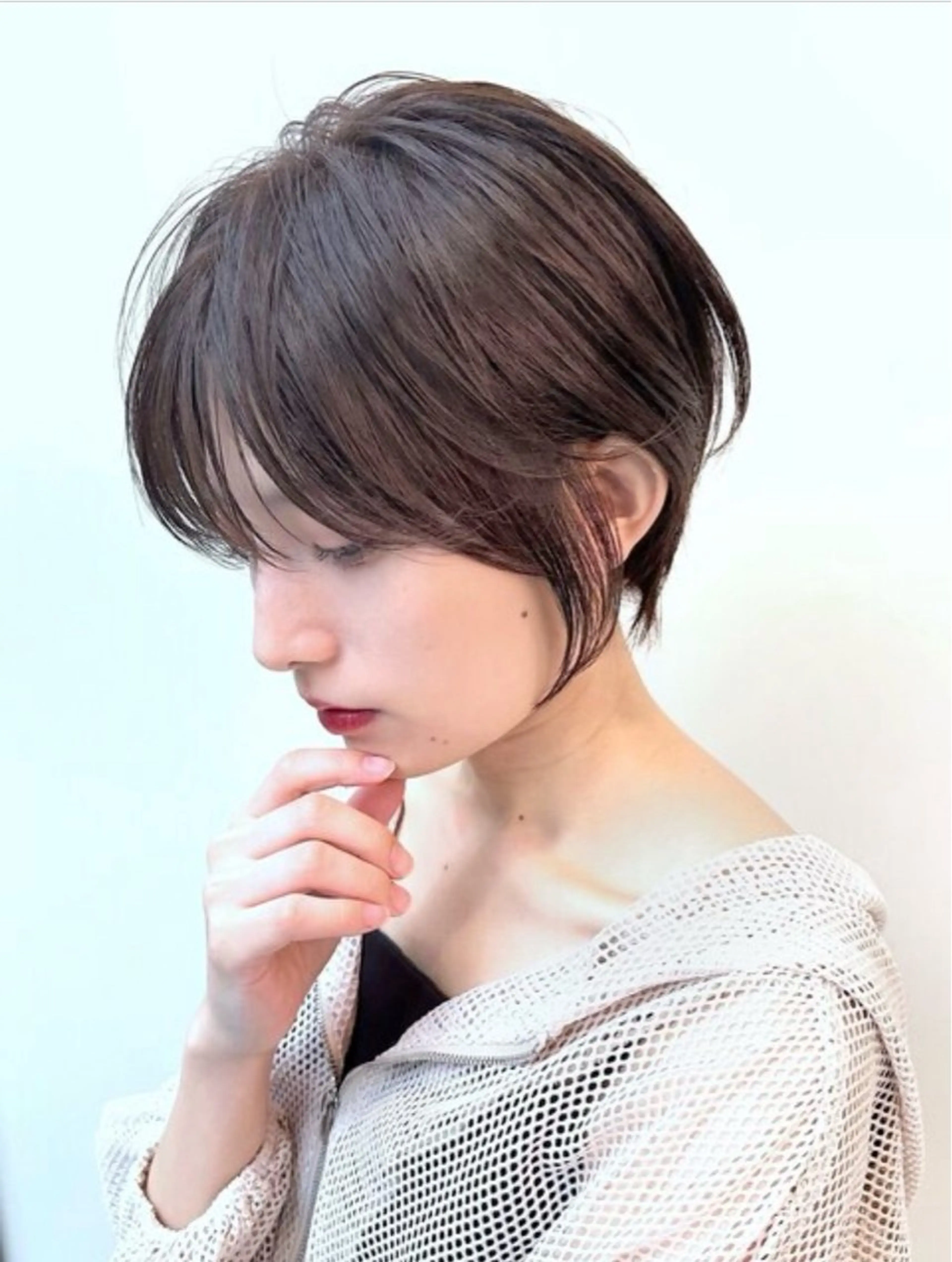 ショート ショートヘア 小顔カット カット カット無料｜レイヤー カット｜韓国モテへアのヘアスタイル