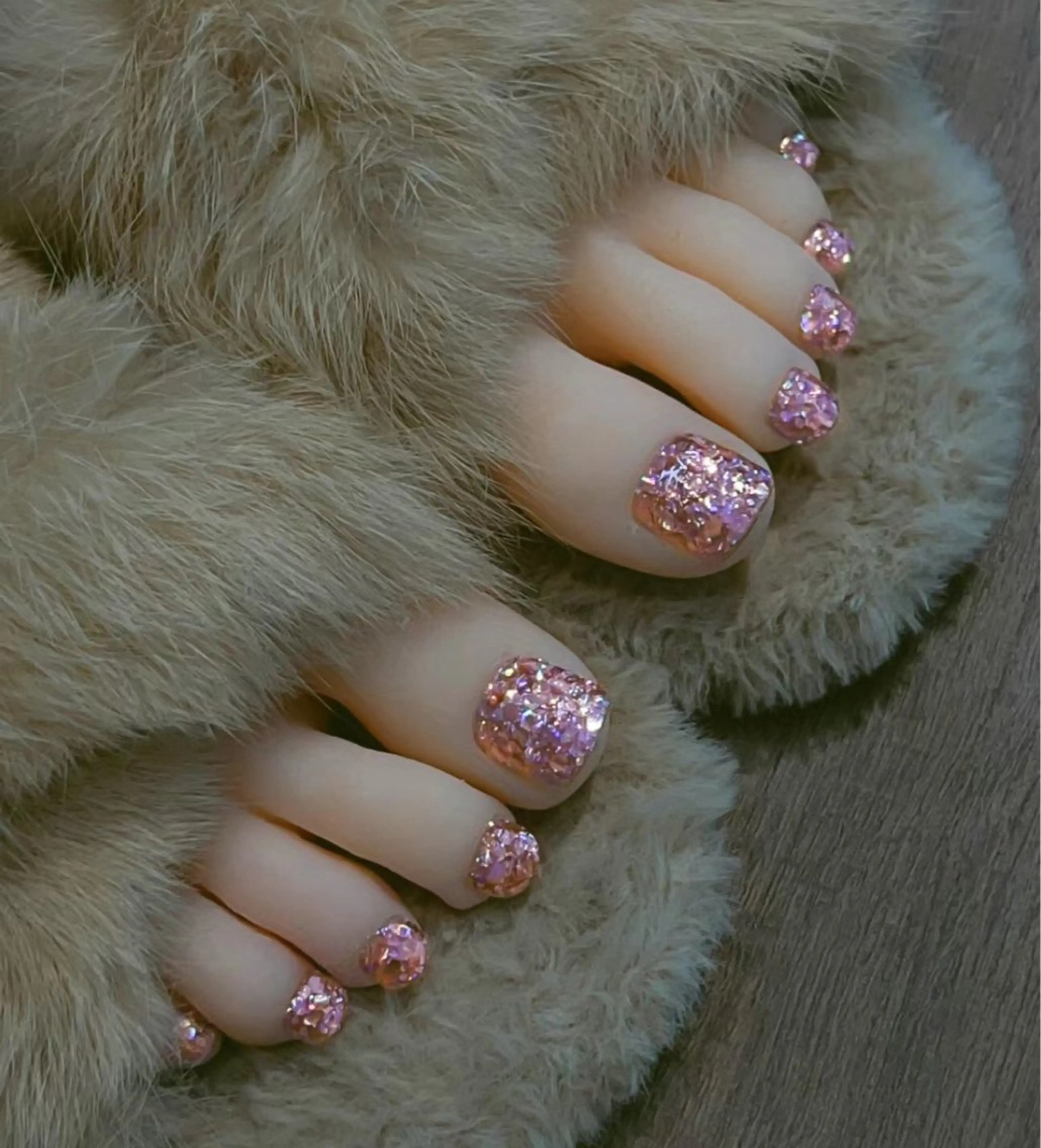 限定🌸【FOOT】ワンカラー/フラッシュネイル🌟(2色まで)選べるの写真