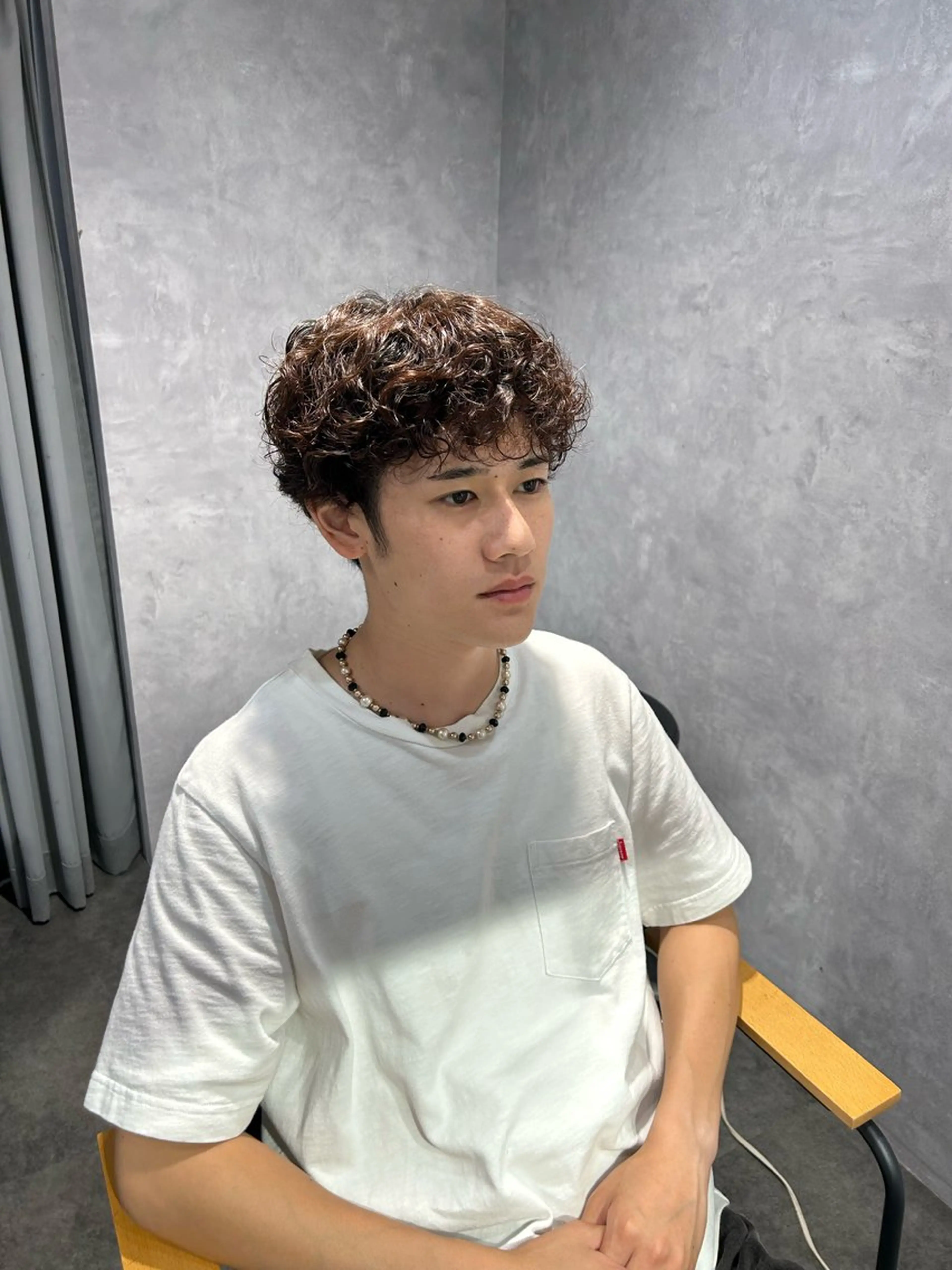 パーマ メンズ メンズパーマ プードルパーマ プードルパーマ プルエクステ/インナ ーカラー🦊はるなのヘアスタイル