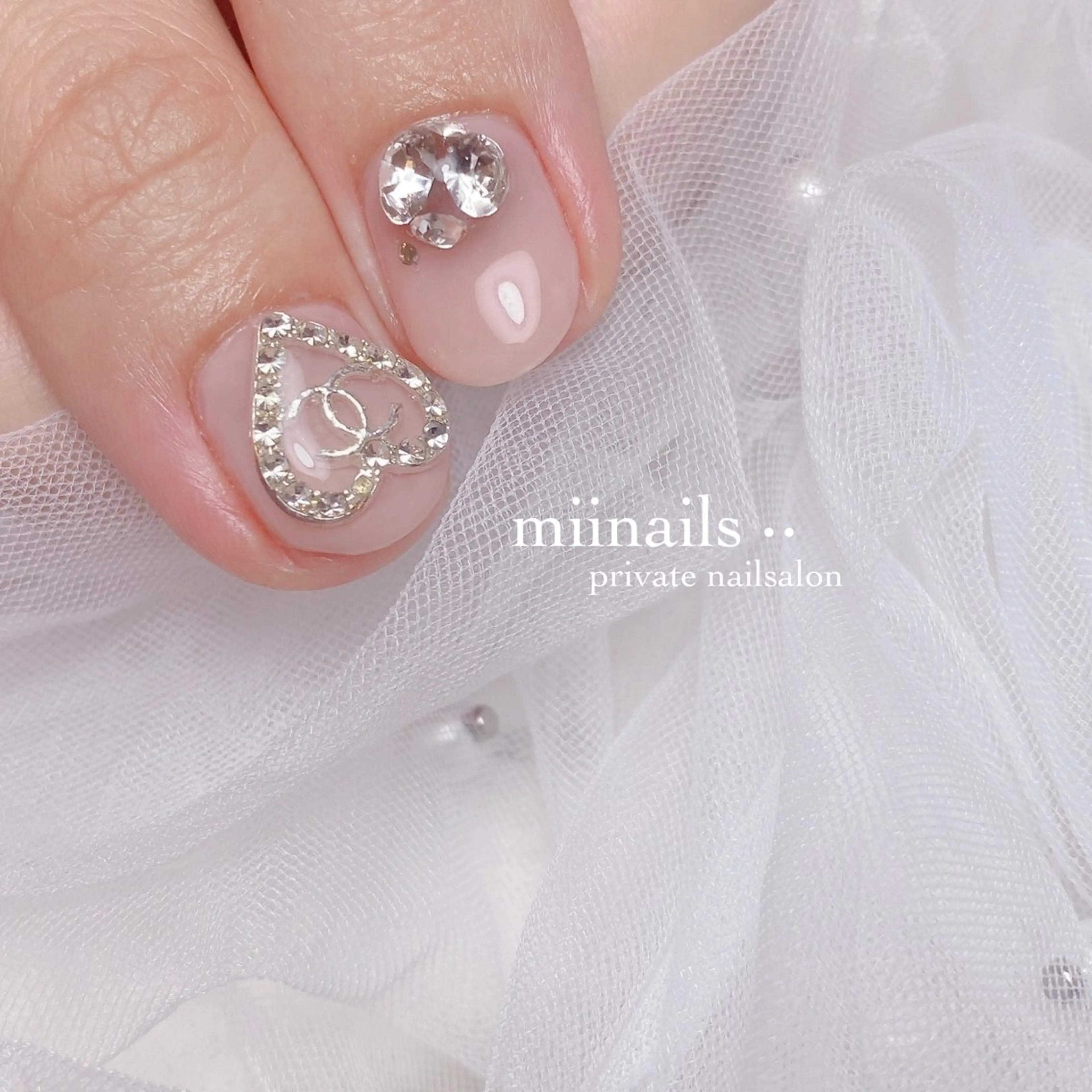 ネイル フレンチネイル 韓国ネイル ワンホンネイル ハンドネイル nailsalon miinailsのネイルデザイン