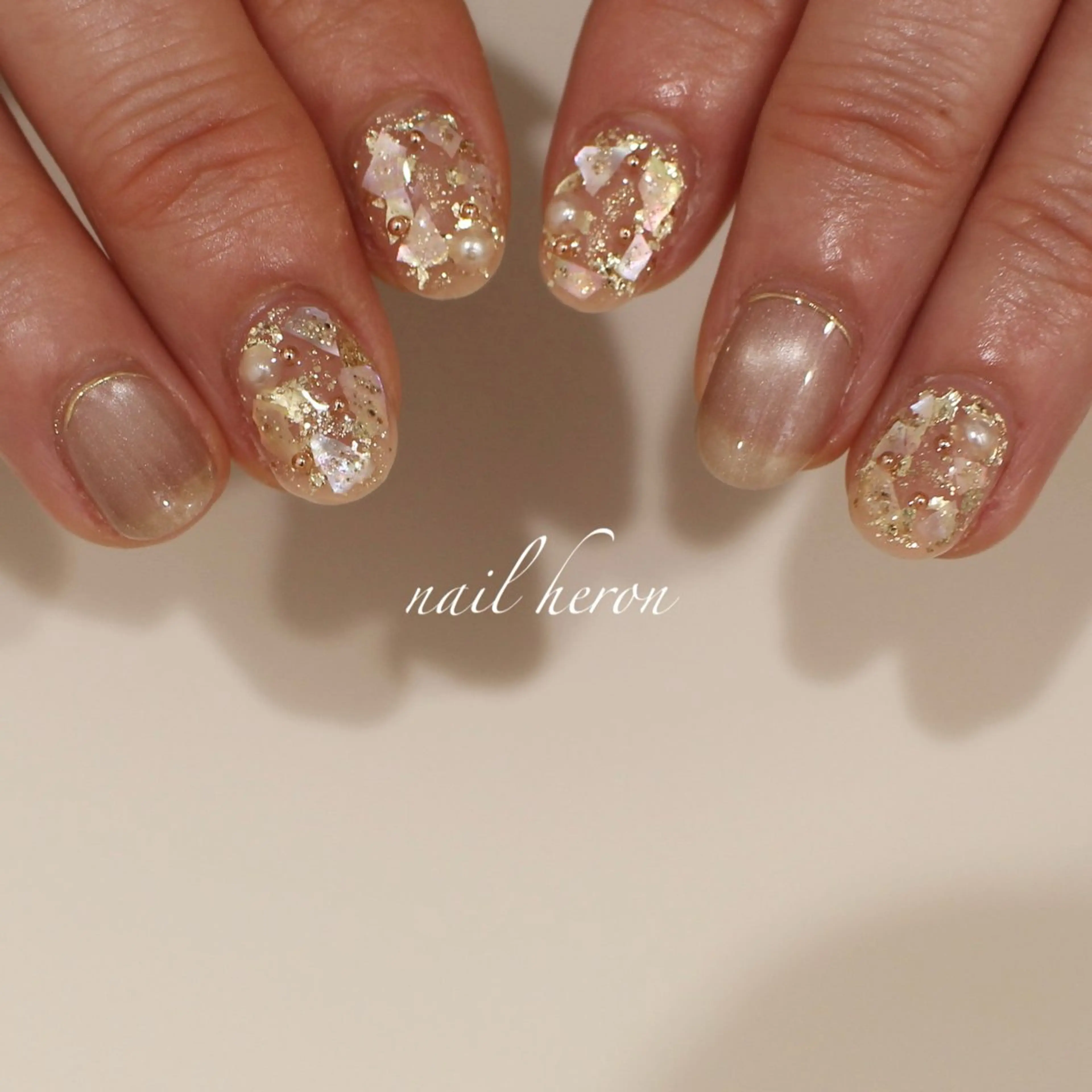 ネイル アートネイル ハンドネイル saki_ nail heronのネイルデザイン