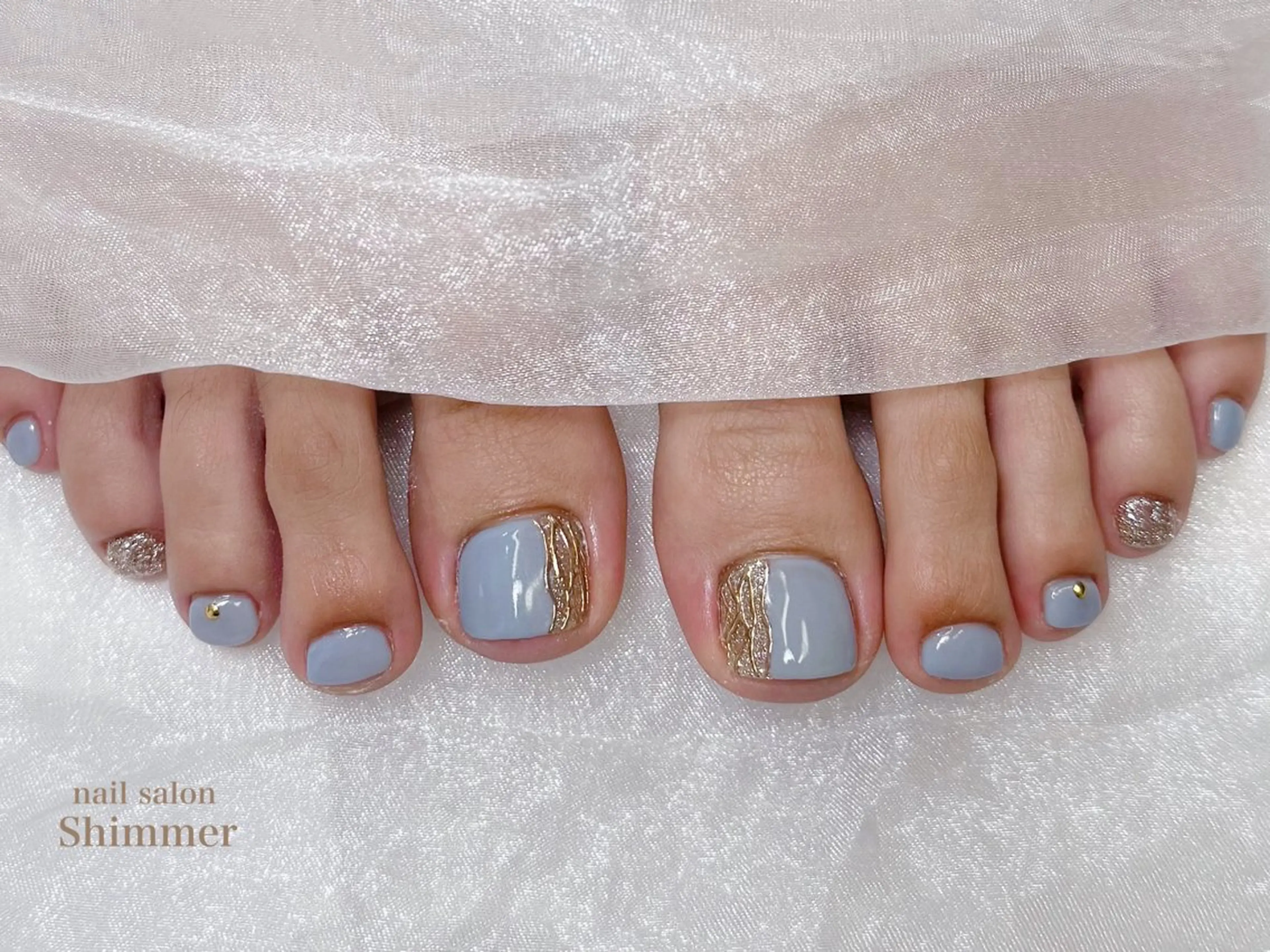 ネイル フットネイル Shimmer Risaのネイルデザイン