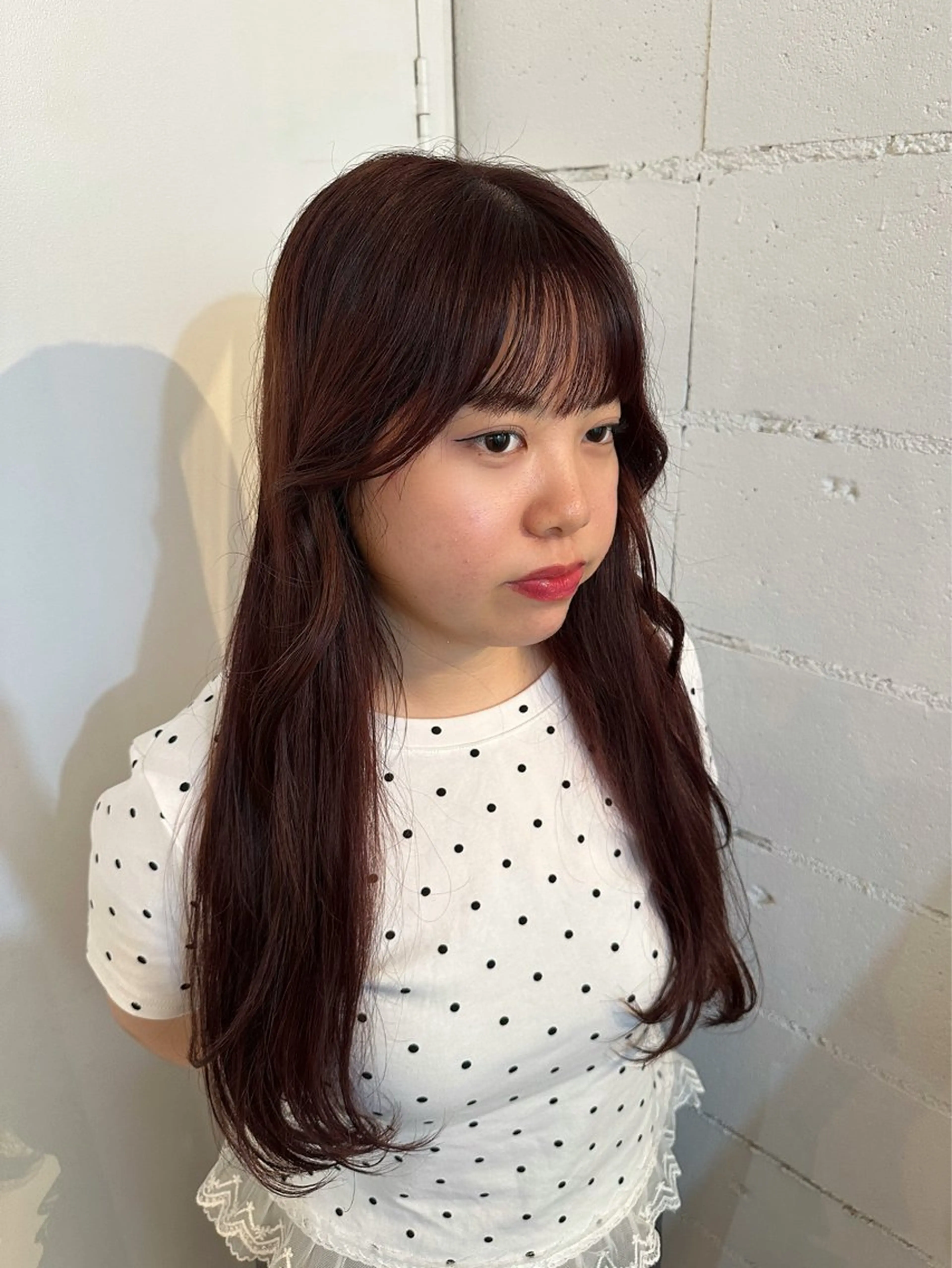 ロング yamasaki momoaのヘアスタイル