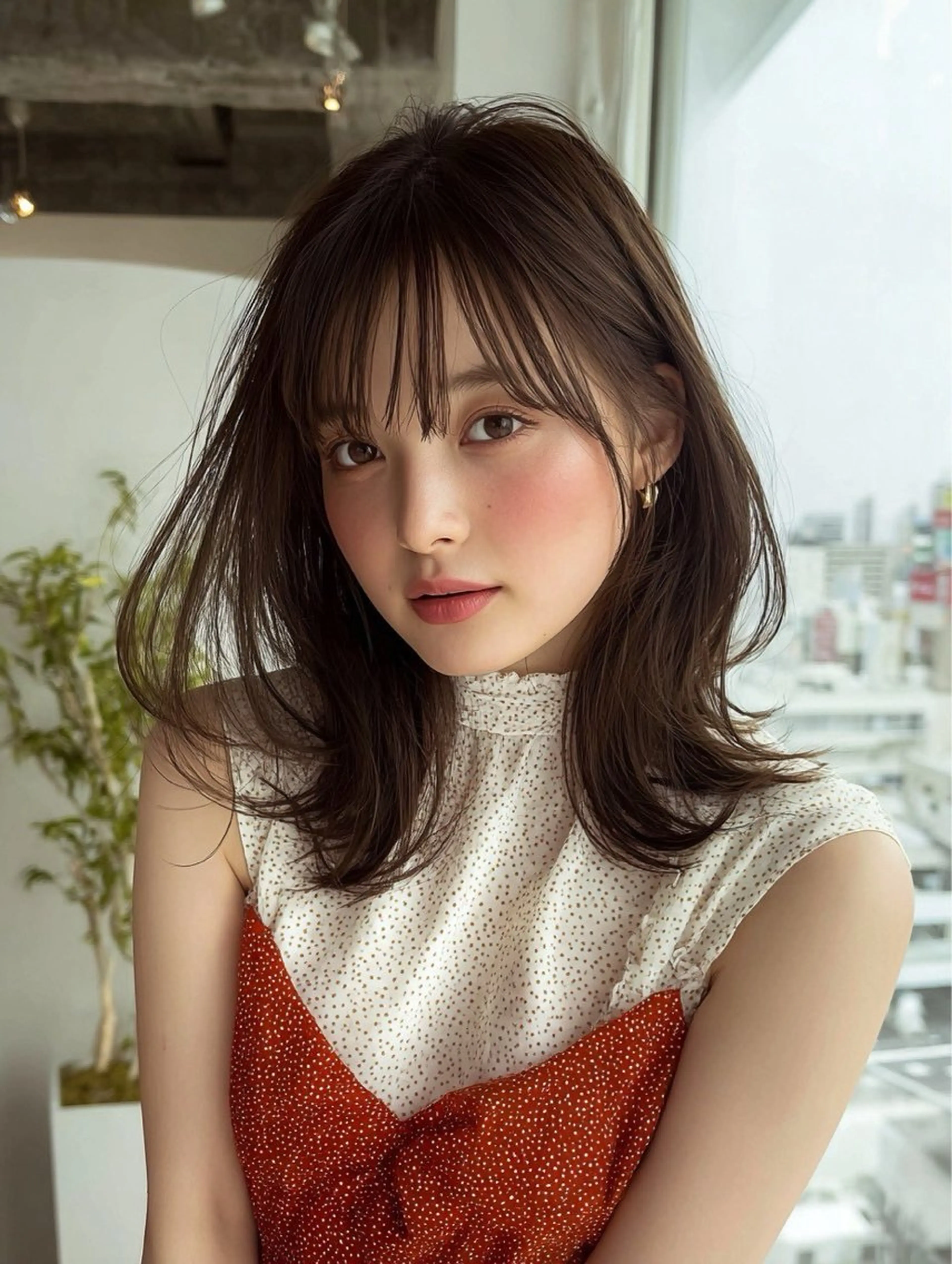 ミディアム カラー カット 似合わせ美髪ヘア✨ 天王寺.阿倍野🌈のヘアスタイル