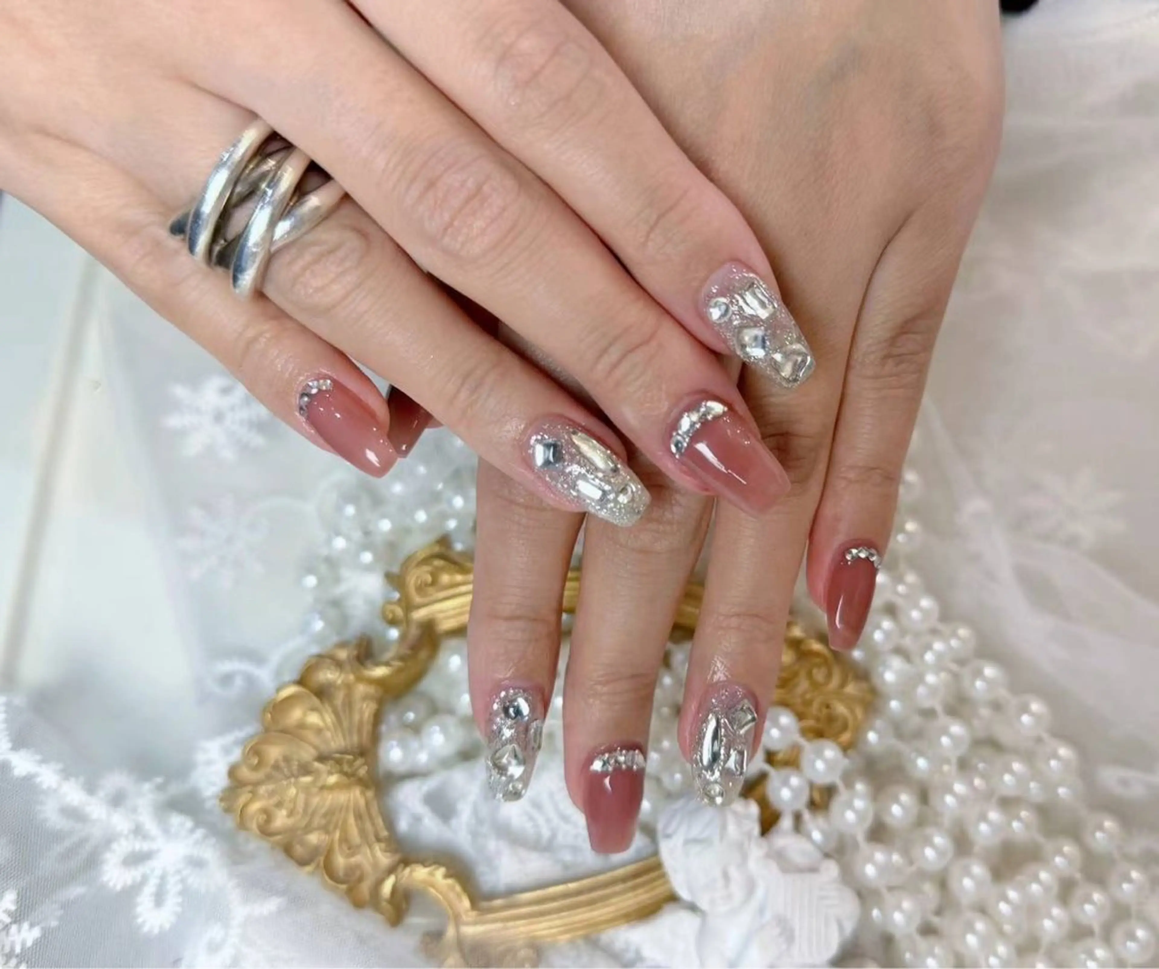 ネイル アートネイル フラワーネイル フットネイル ジェルネイル キラキラネイル Babarla Nailのネイルデザイン