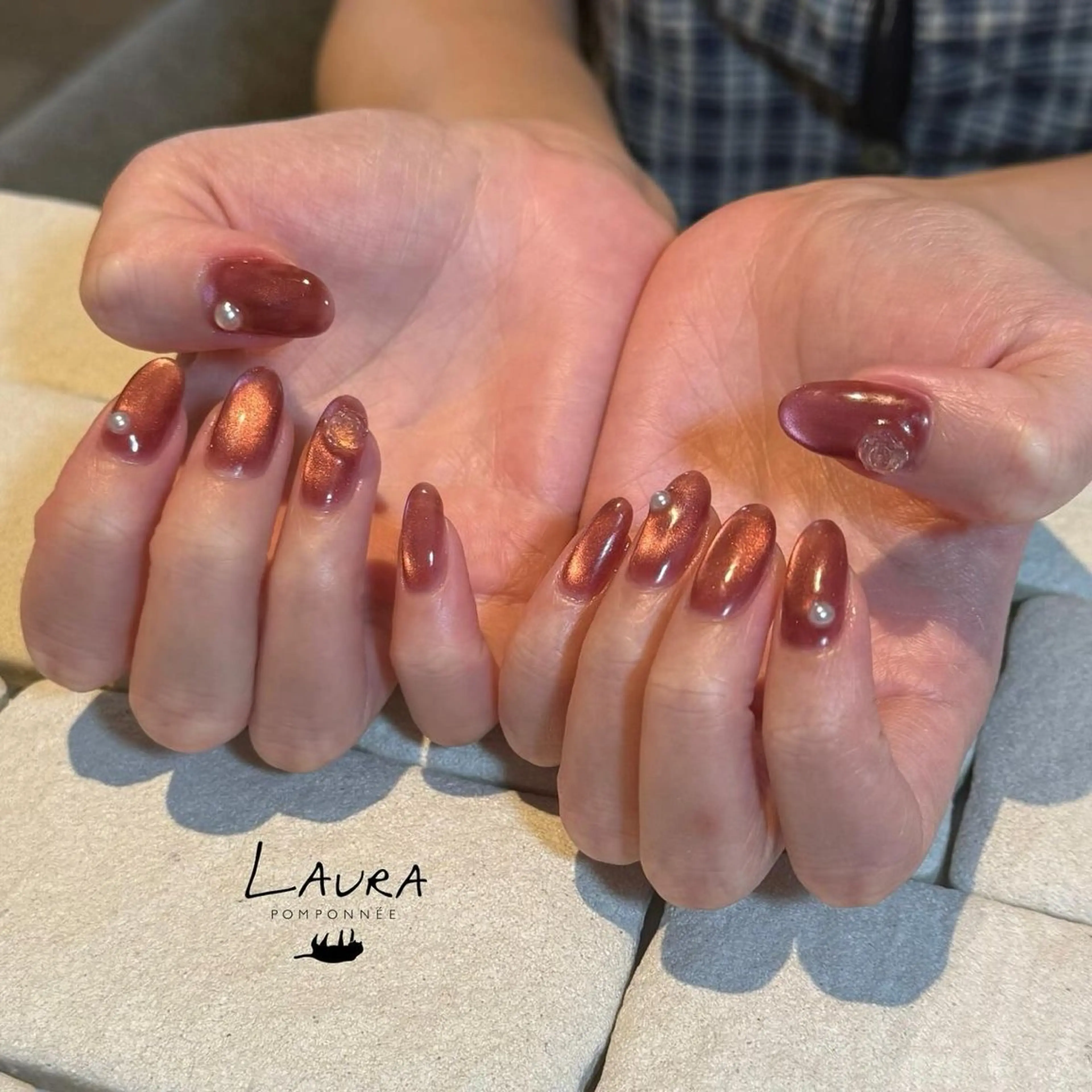 ネイル 韓国ネイル 持ち込み ニュアンスネイル ネイルチップ 冬ネイル LISA ANA.CHUOのネイルデザイン