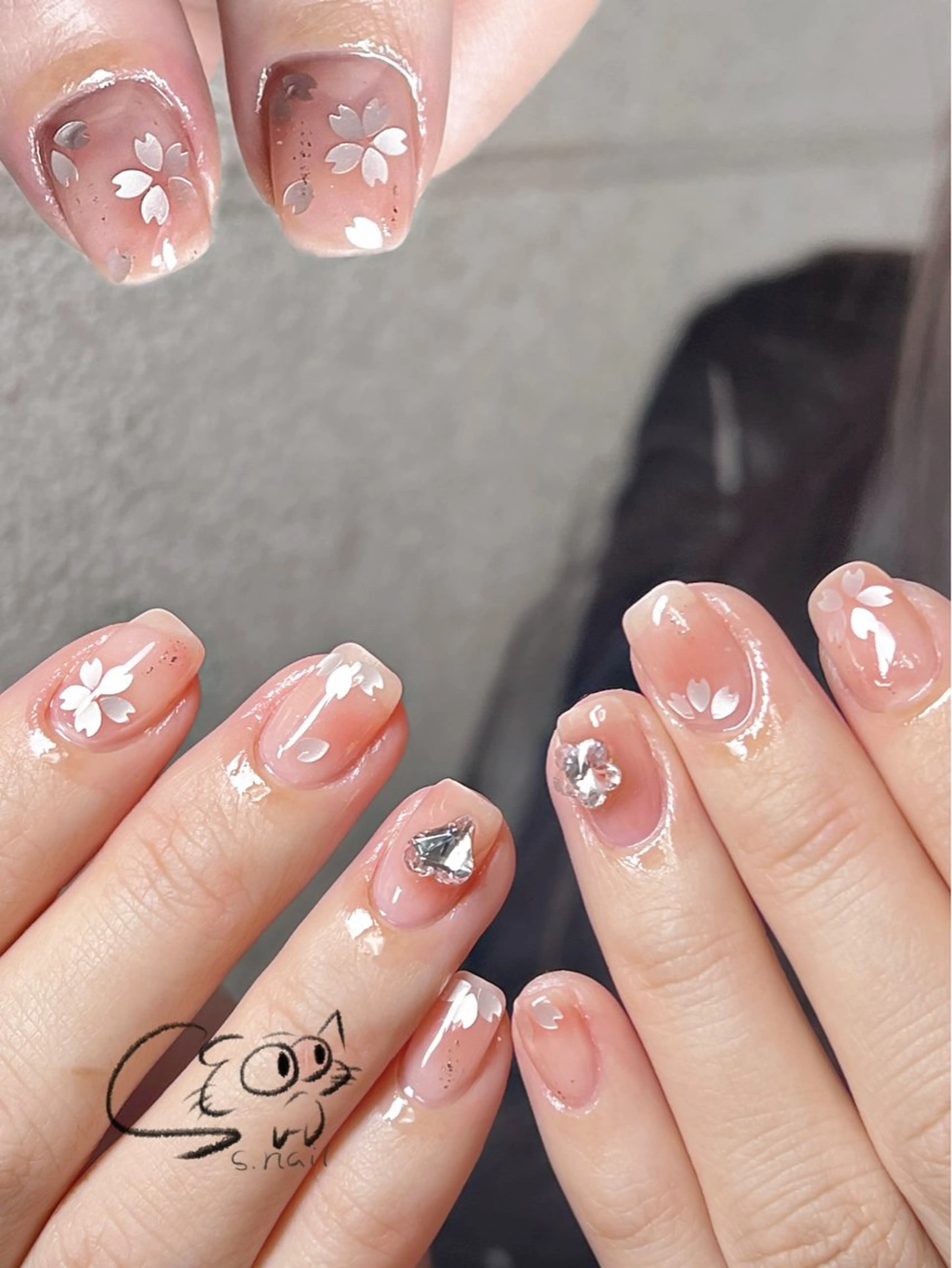 ネイル チークネイル フレンチネイル グラデーション マグネットネイル ワンカラーネイル S.nail _のネイルデザイン