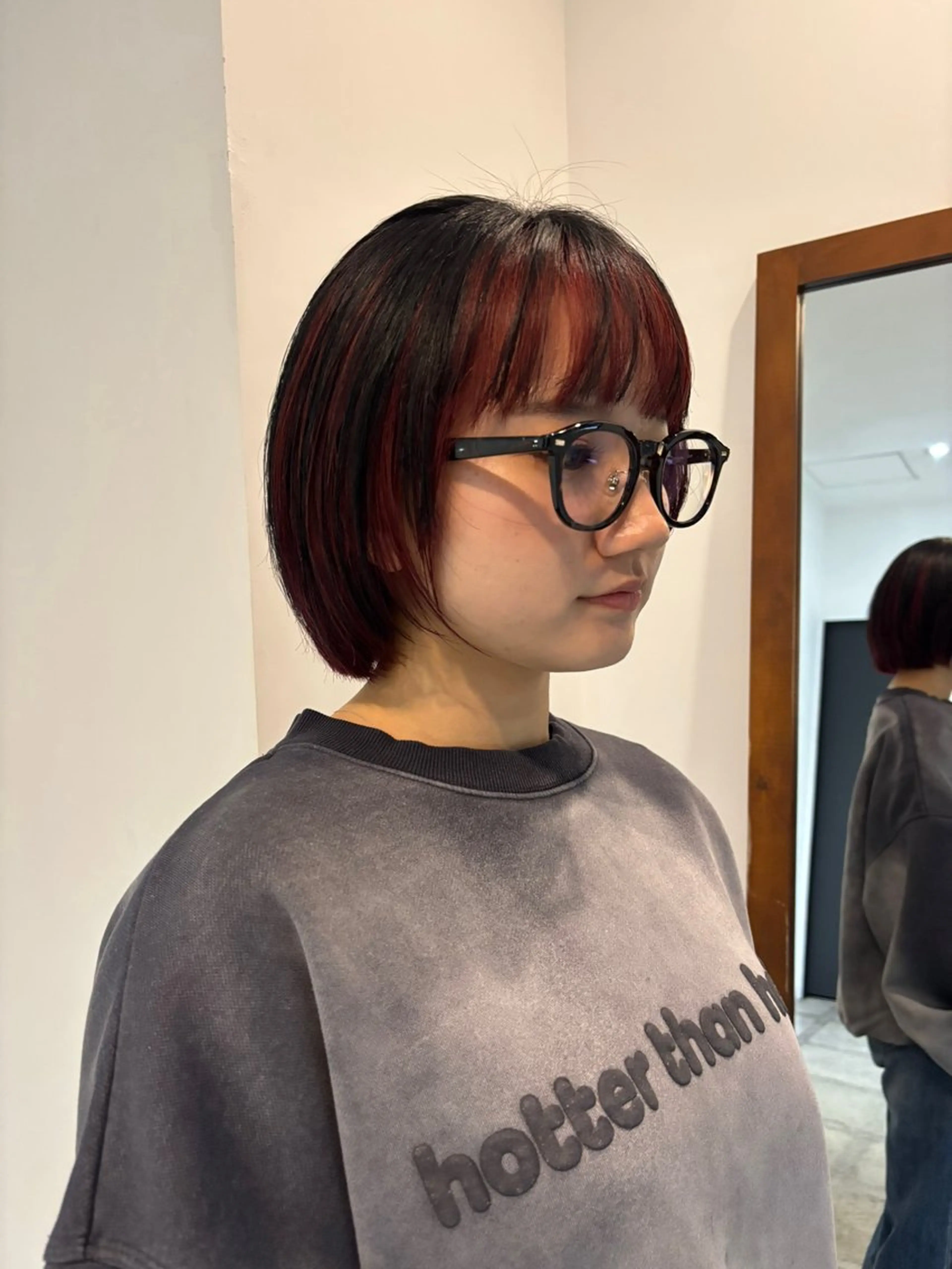 カラー ヘアカラー ひいろ パーマ/カットモデルのヘアスタイル