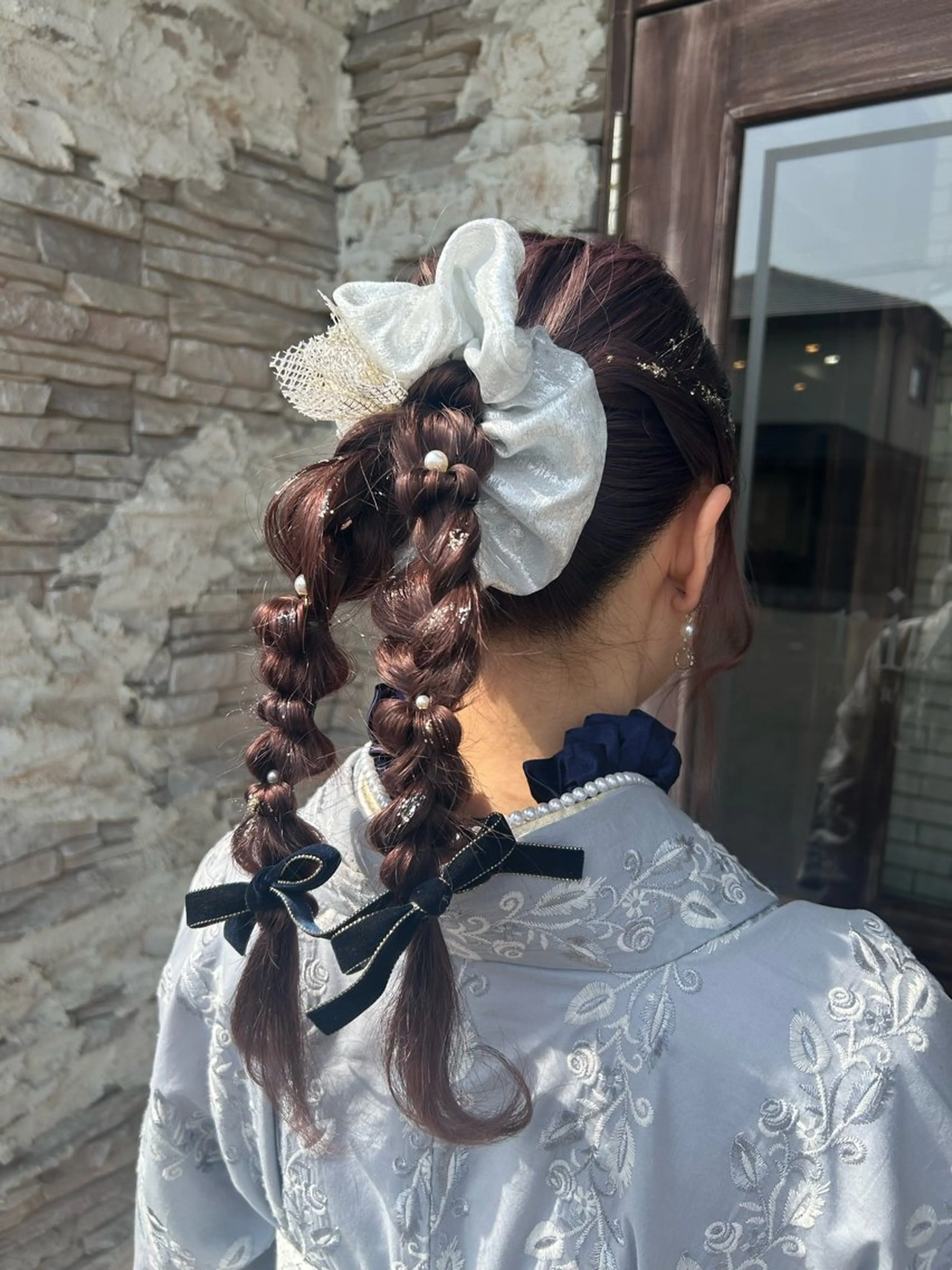 ヘアアレンジ 一宮　　透明感カラー 髪質改善　ヘッドスパのヘアスタイル