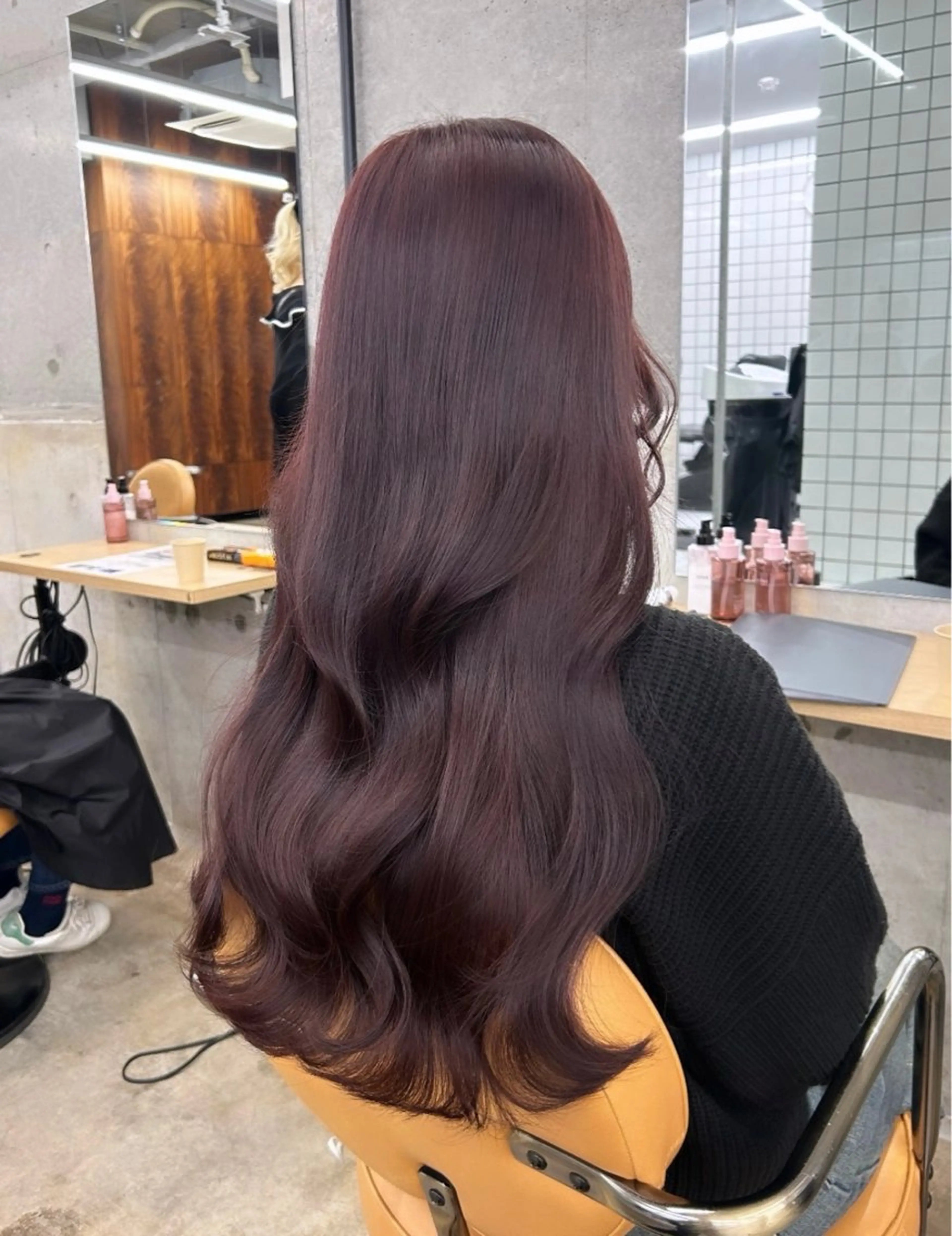 ロング ヘアカラー トリートメント 💙ハイトーン／韓国 style あかねのヘアスタイル